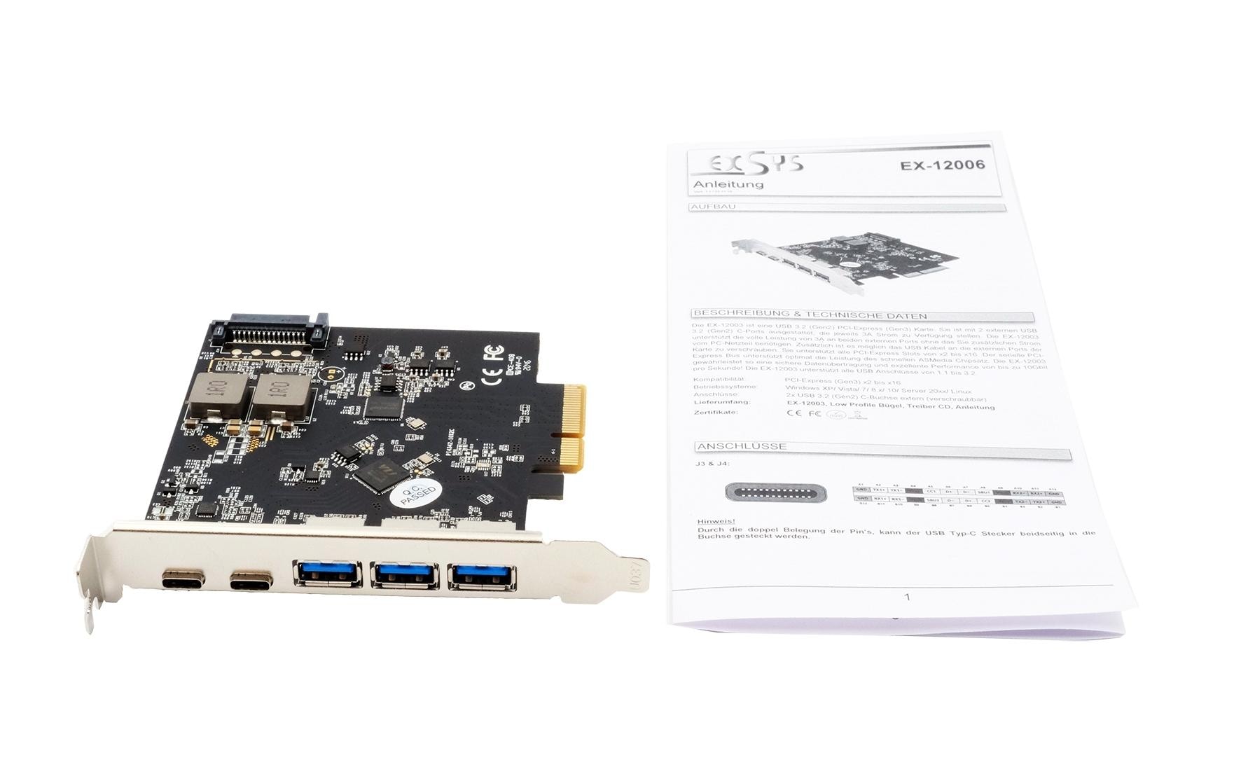 Exsys PCI-Express-Karte EX-12006