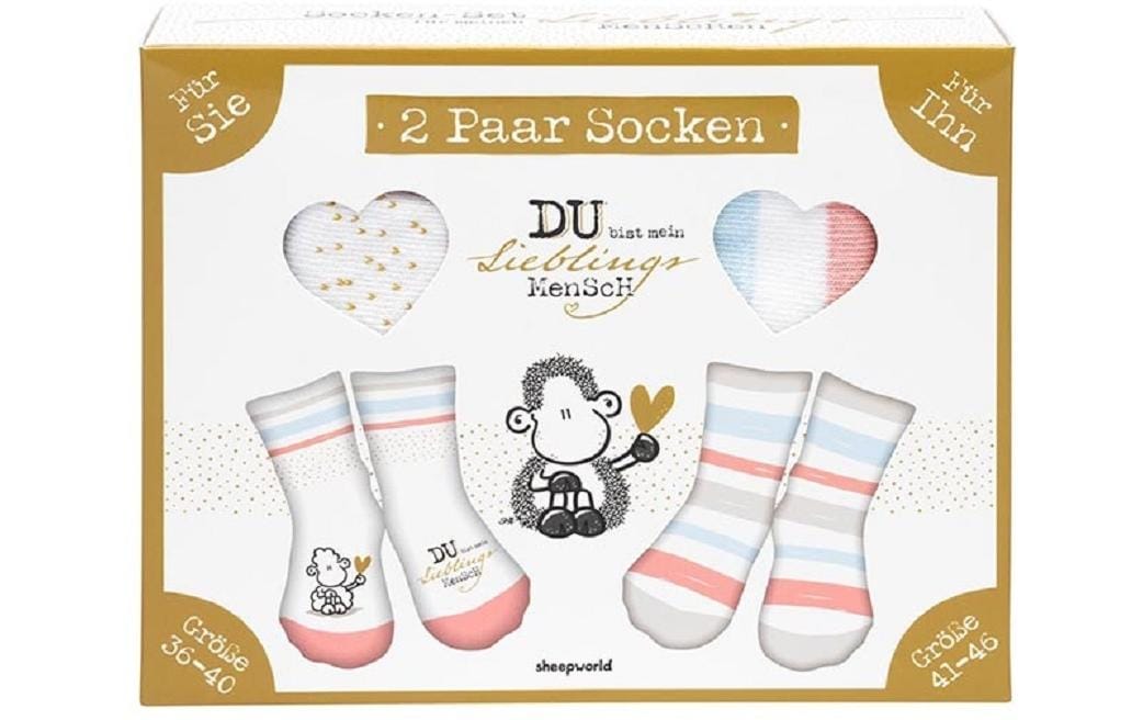 Sheepworld Socken Set Lieblingsmensch Grösse 36 - 40, Zaubersocken Set