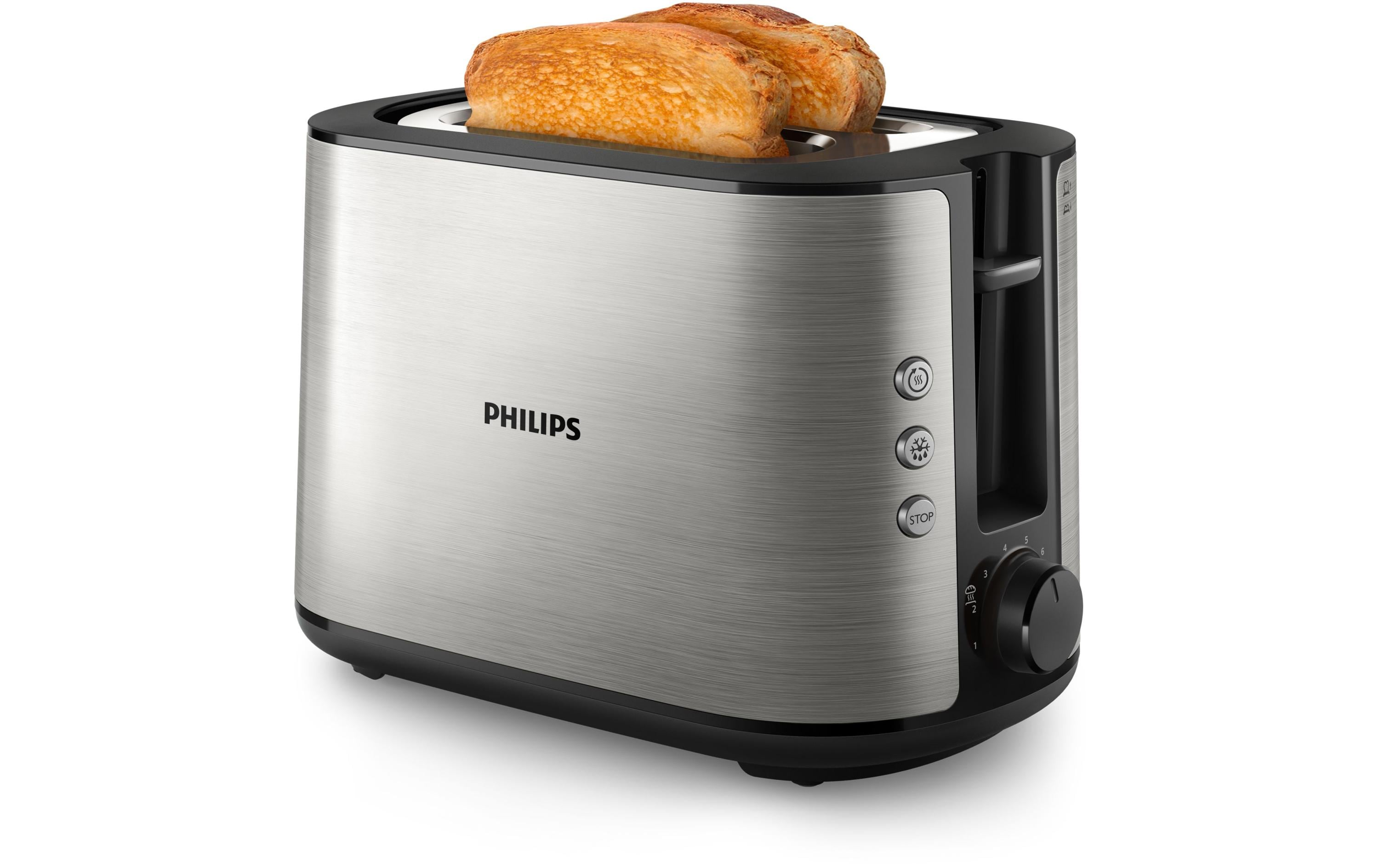 Philips Toaster Viva Collection Edelstahl/Schwarz