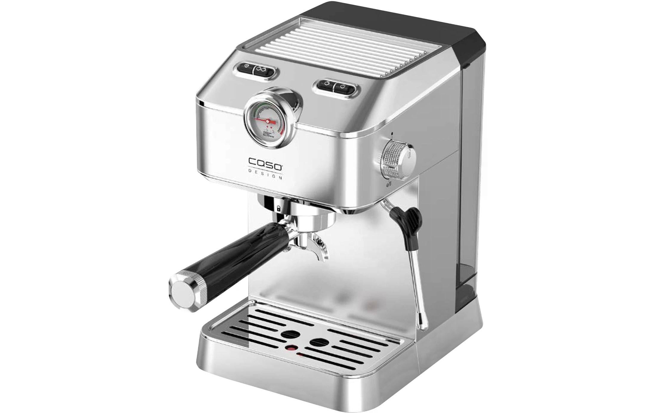 Caso Siebträgermaschine Espresso Gourmet Silber