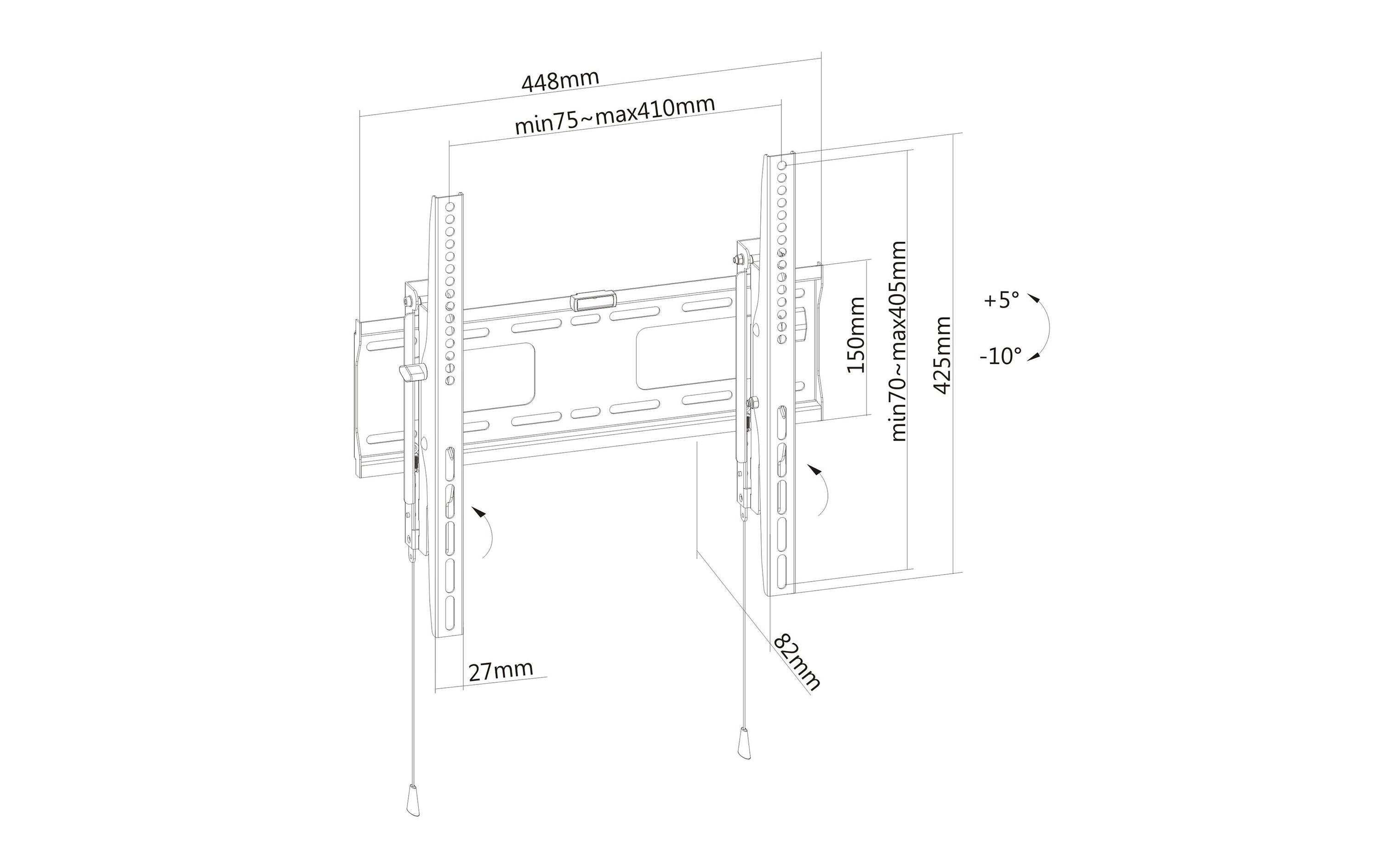 PureMounts Wandhalterung PM-BTL400 PureMounts, Schwarz