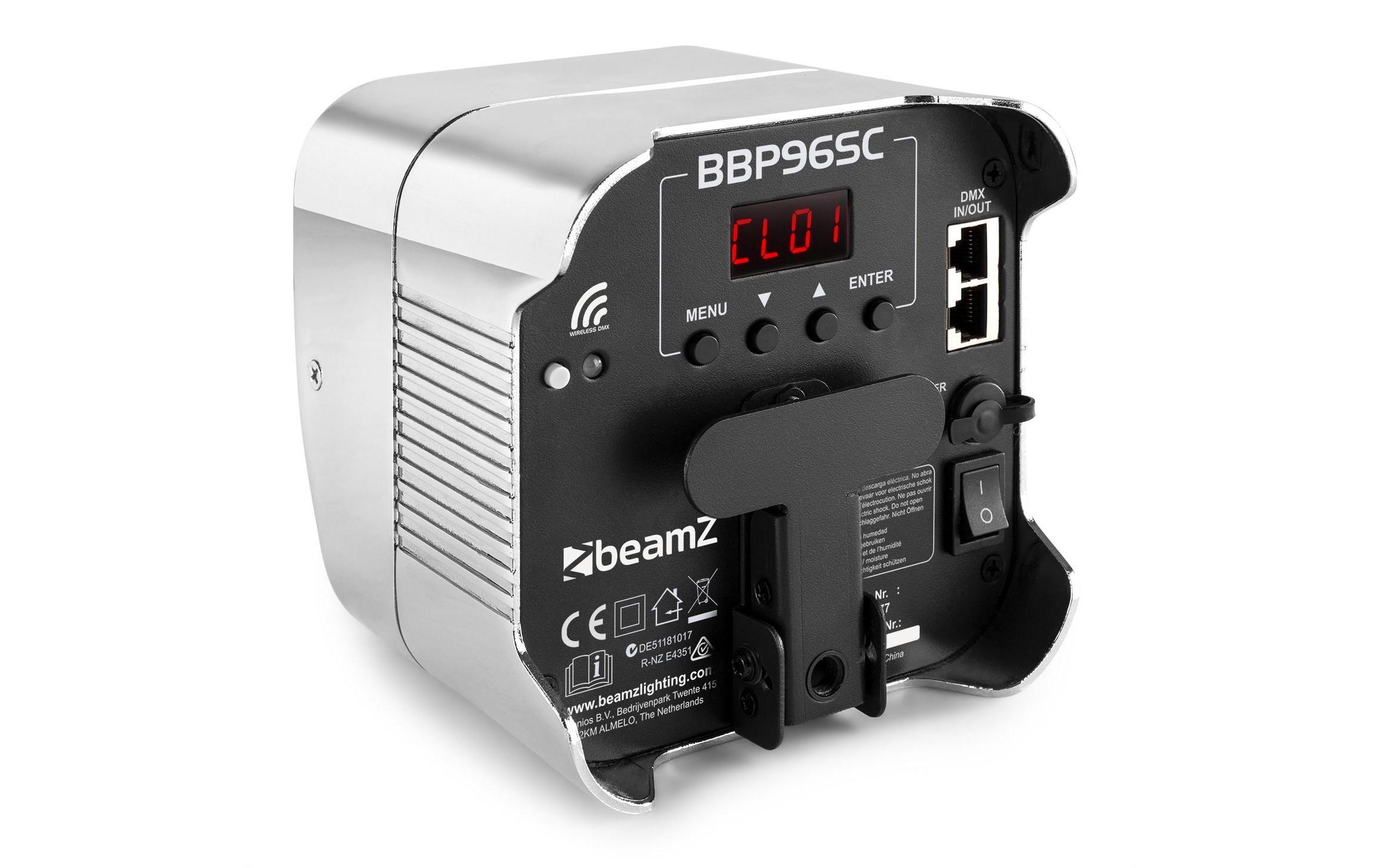 BeamZ Bodenstrahler BBP96SC Uplight Par Chrom