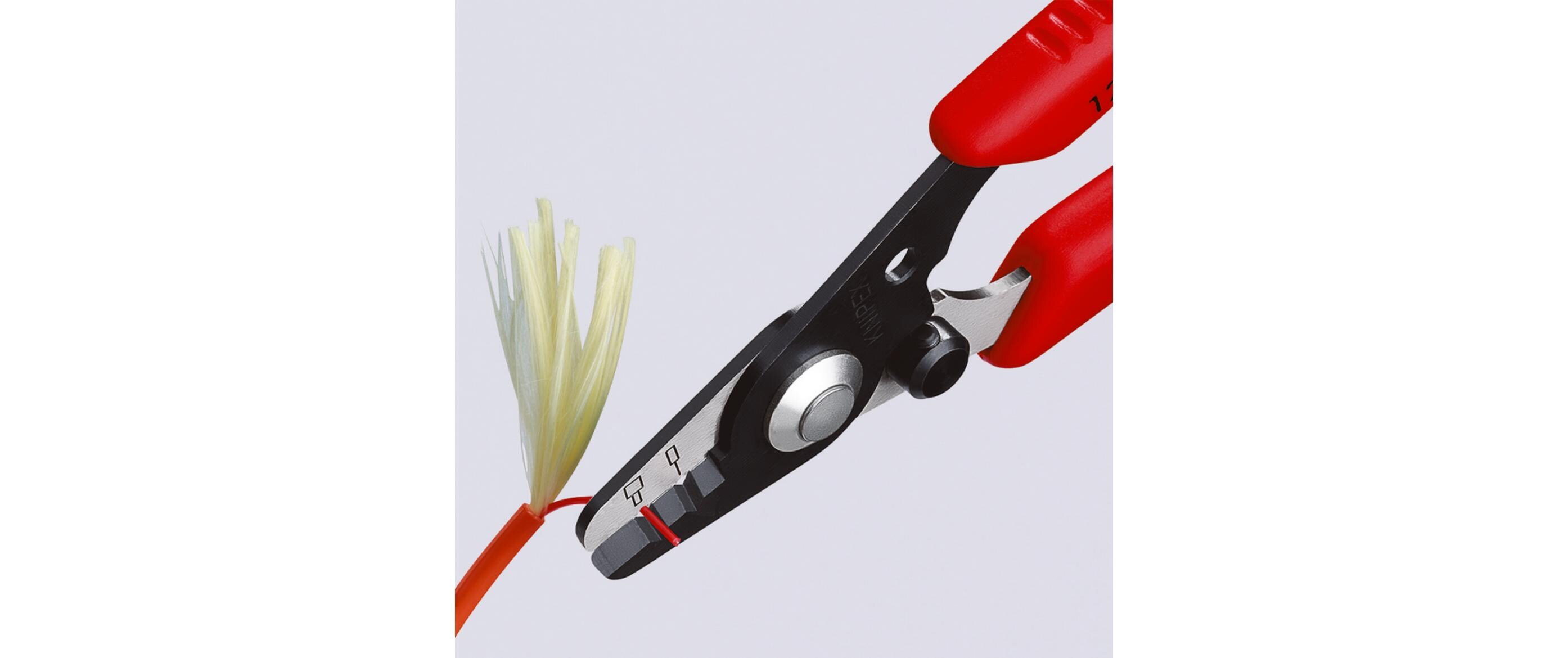 Knipex Abisolierzange für Glasfaserkabel 130 mm, Ø 0.125 / 0.25 mm