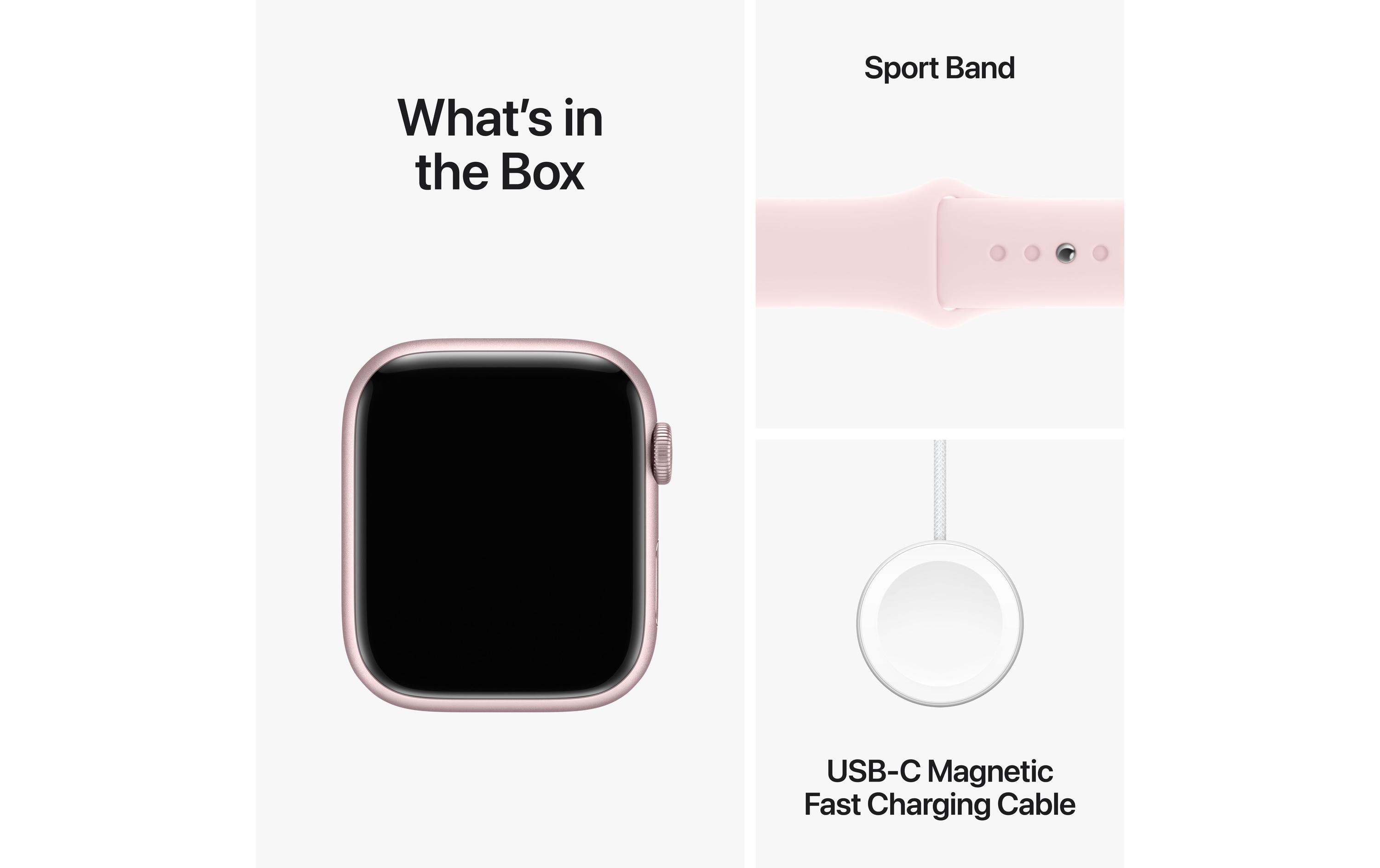 Apple Watch Series 9 45 mm LTE Alu Pink Sport Hellrosa M/L