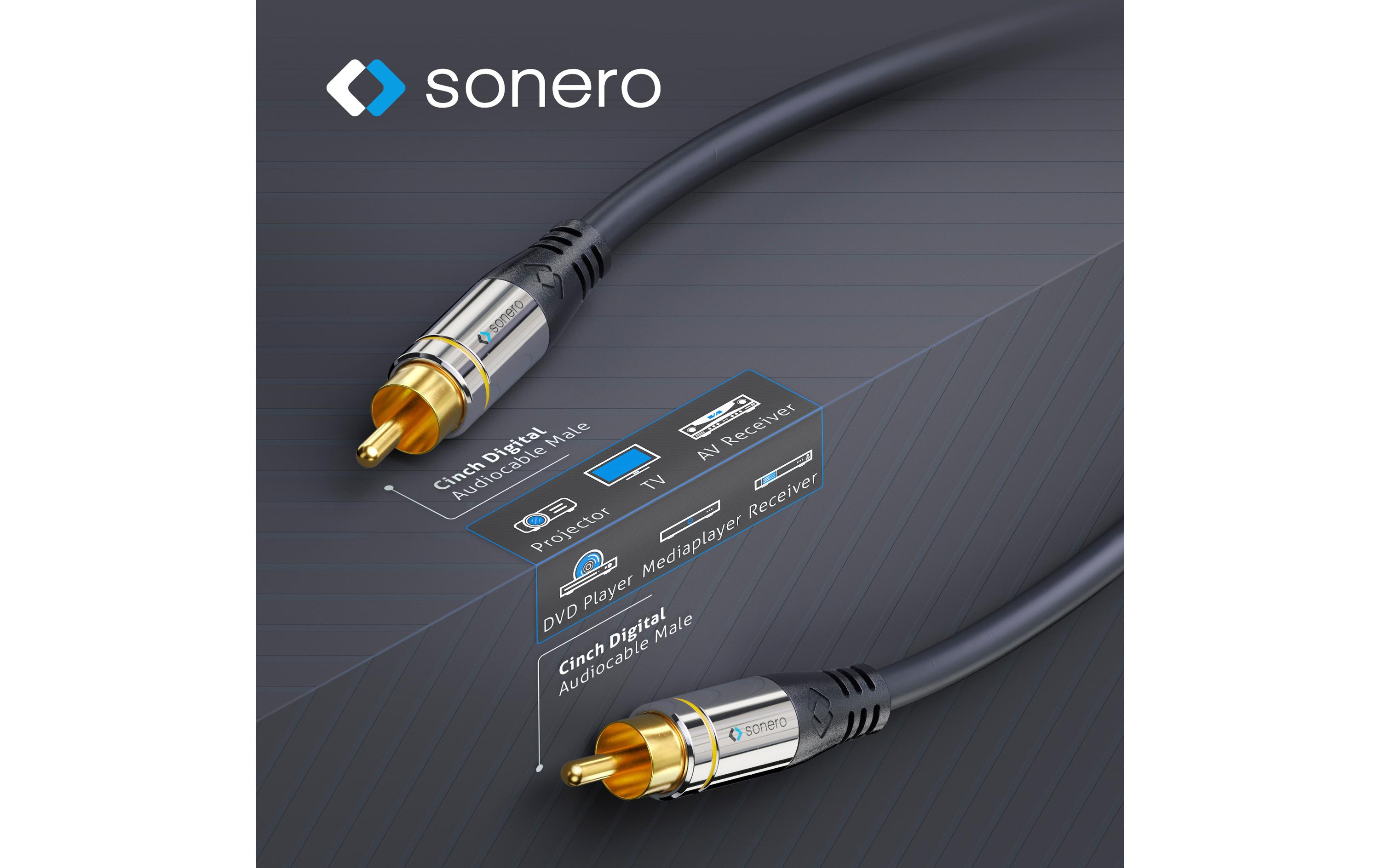 sonero Audio-Kabel Cinch - Cinch 3 m