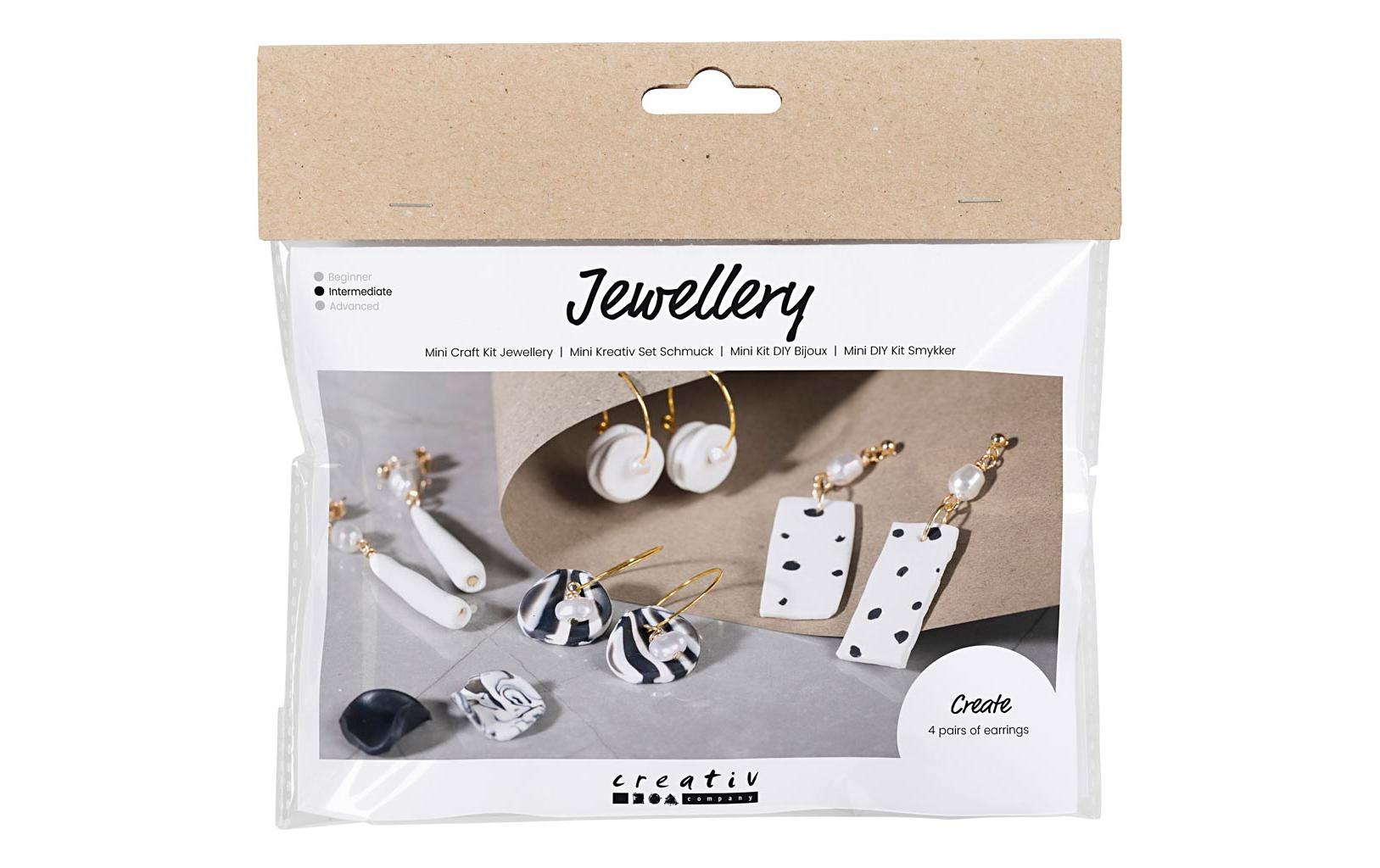 Creativ Company Schmuck Bastelset Ohrringe Schwarz/Weiss