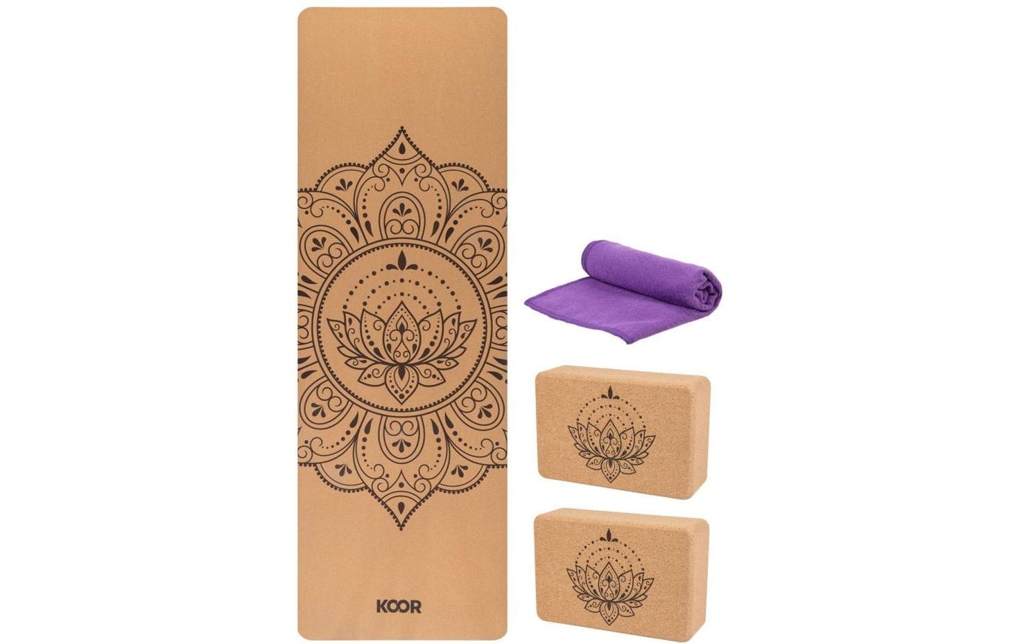 KOOR Yoga-Set 4-teilig, Kork