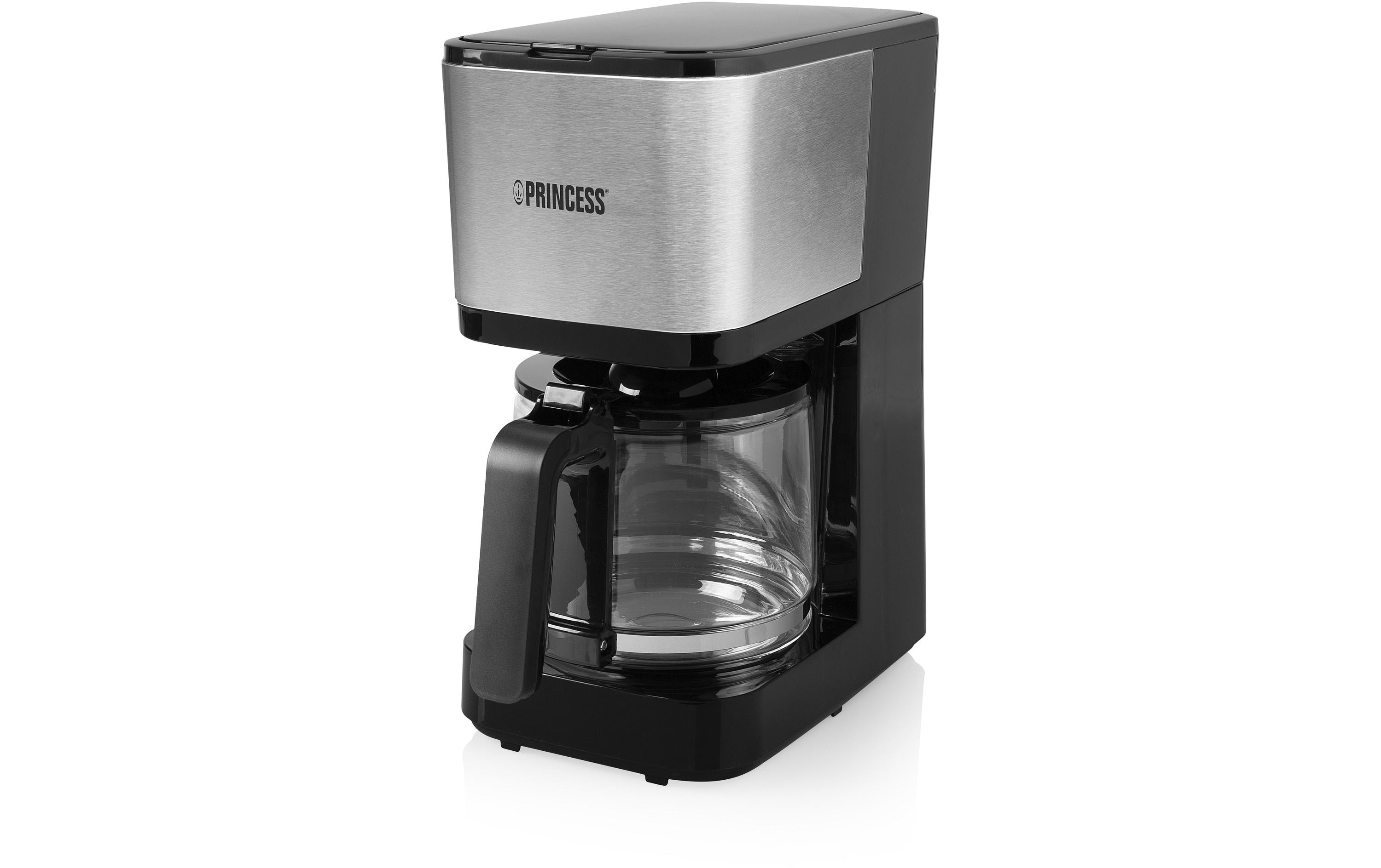 Princess Filterkaffeemaschine Compact 12 Schwarz/Silber