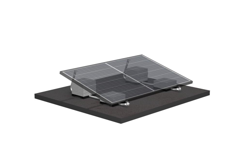 Solar-pac Montagekit Flachdach 1150 mm für 1 Modul max. Breite 115 cm