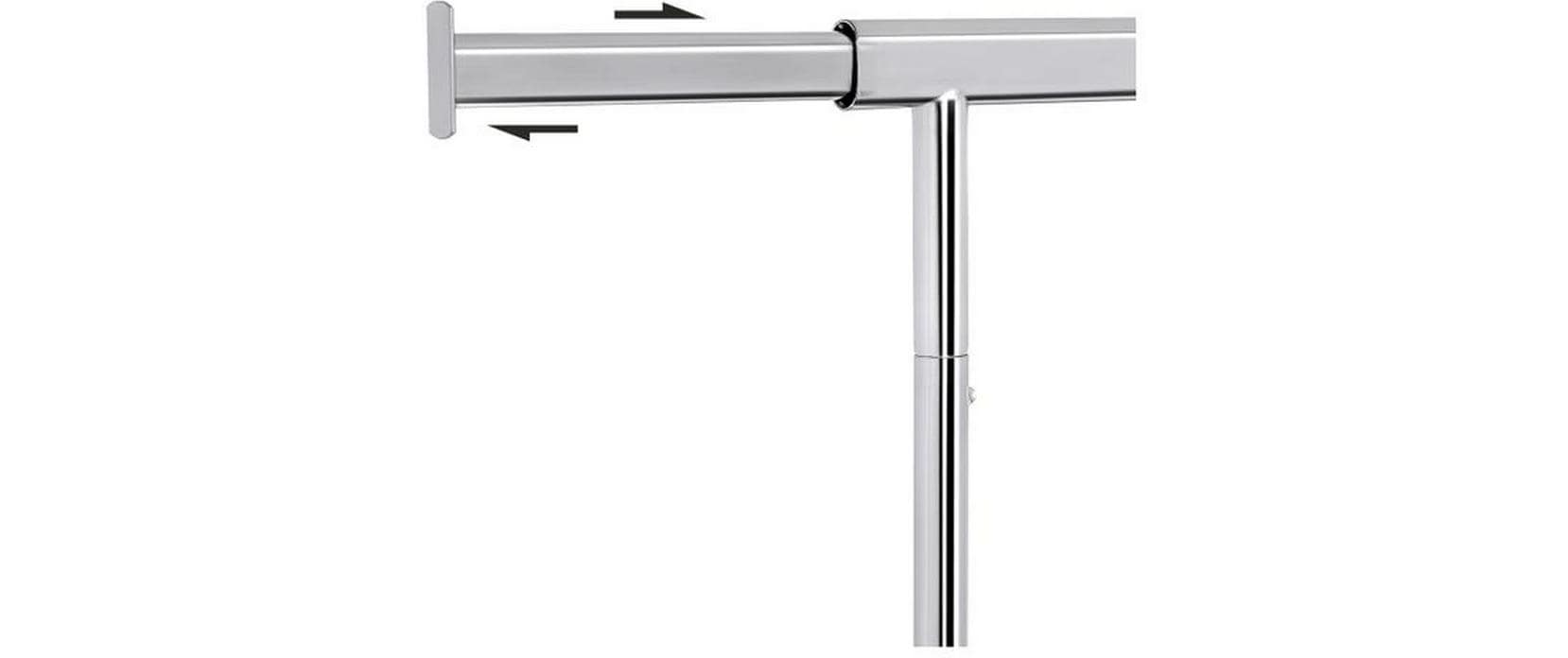 Songmics Garderobenständer Verchromt 160 cm, Silber