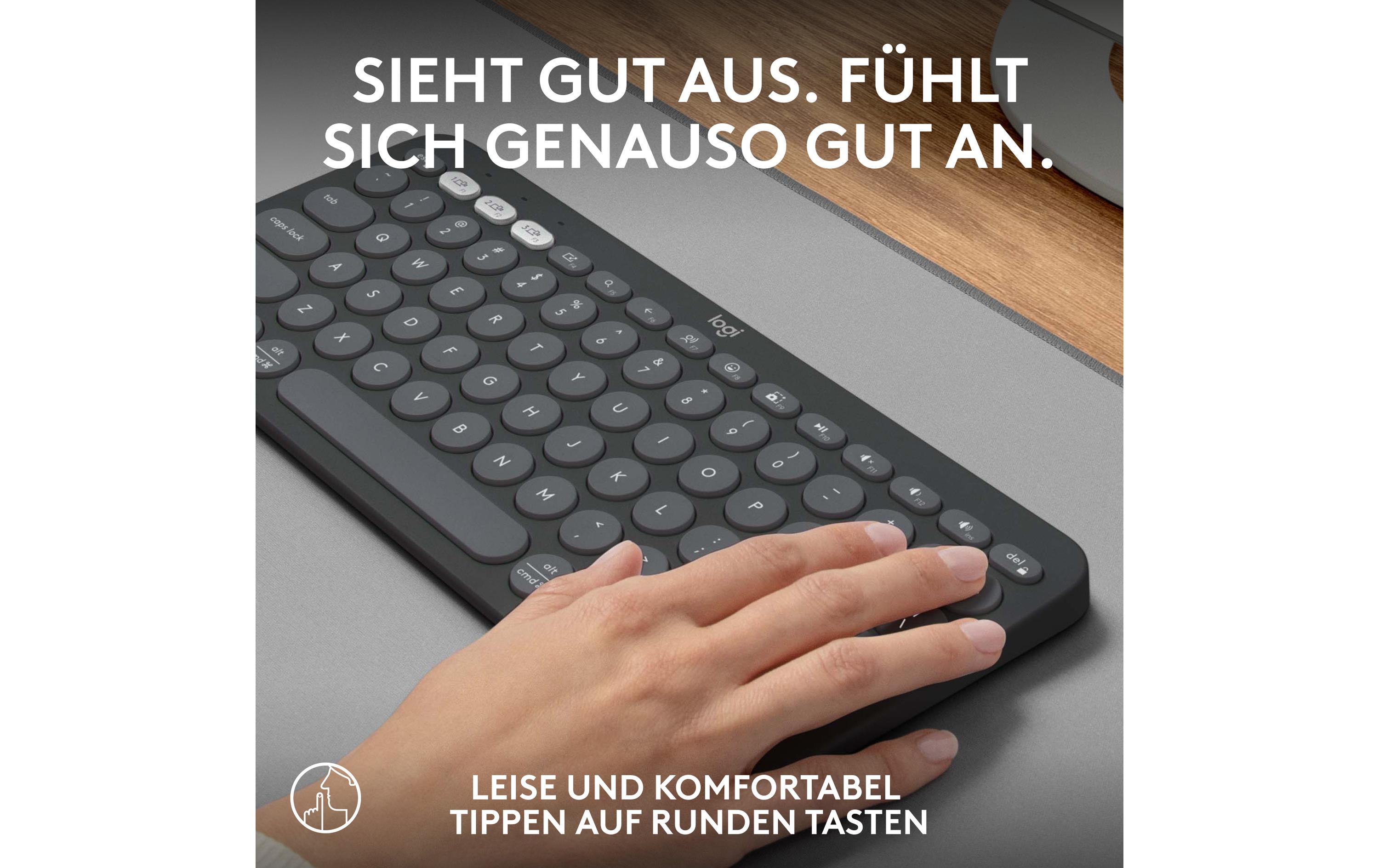 Logitech Pebble Keys 2 K380s Multi-Device-Tastatur Graphit