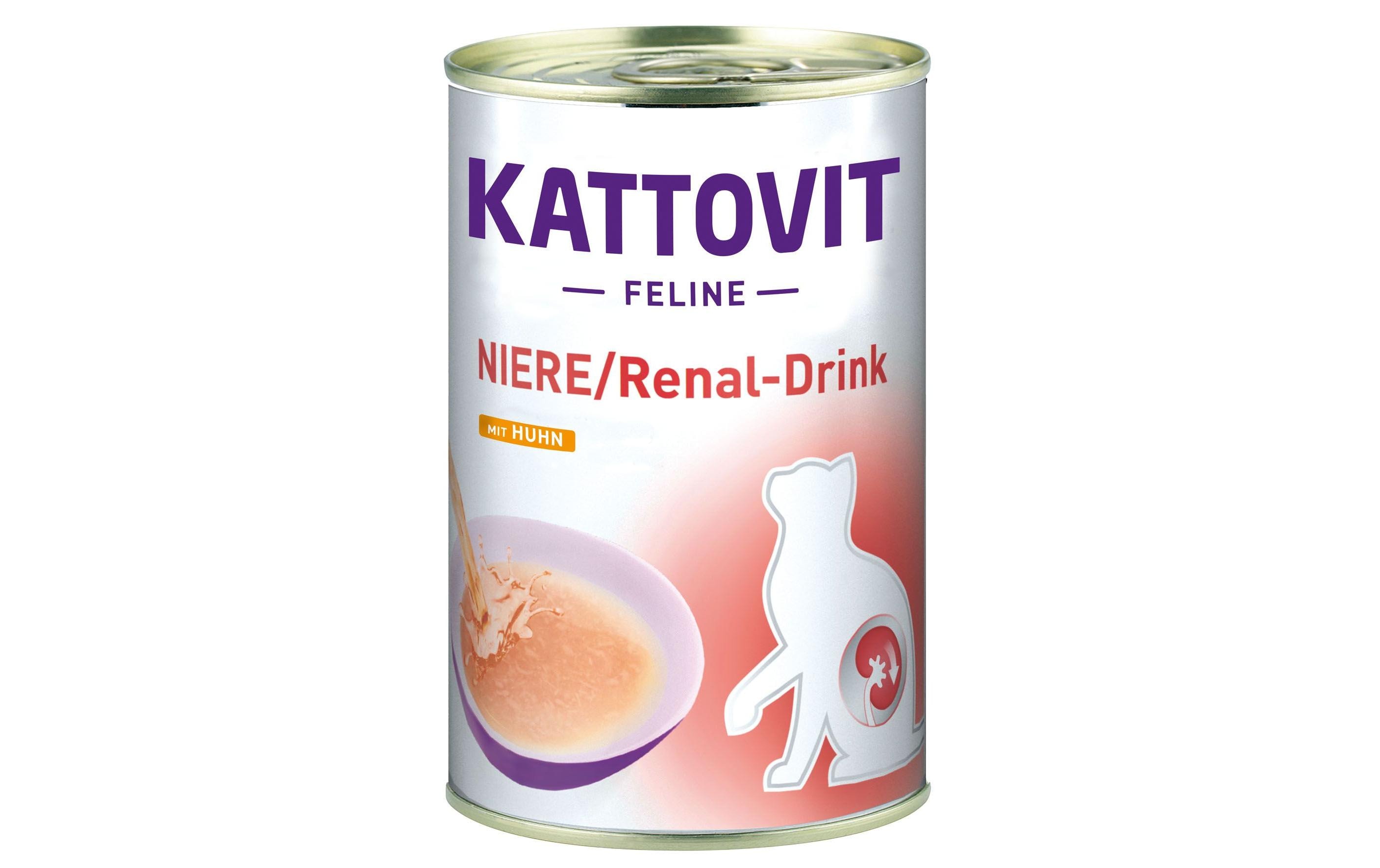 Kattovit Katzen-Snack Niere/Renal Drink, Huhn, 24 x 135 ml