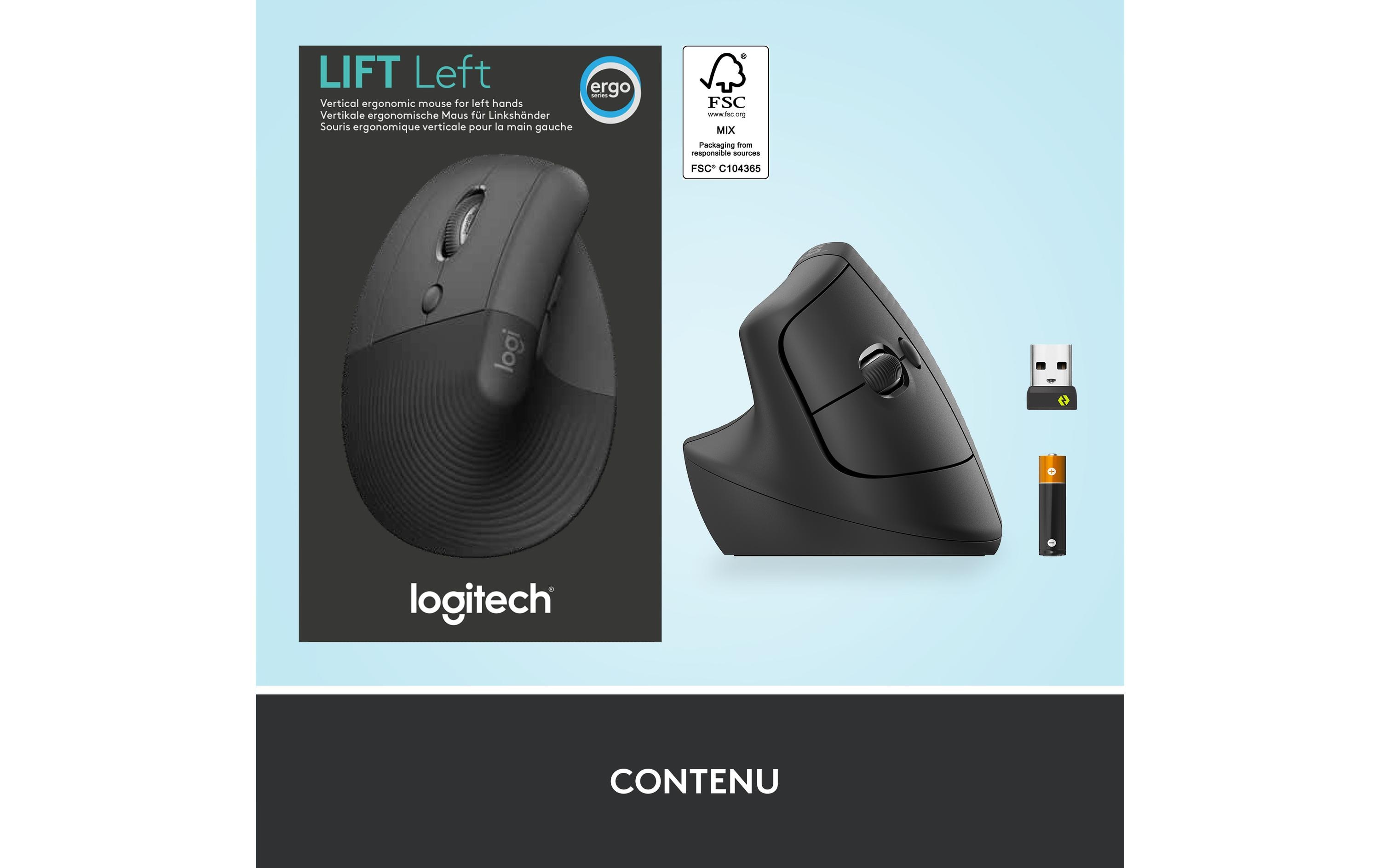 Logitech Ergonomische Maus Lift Left Graphite