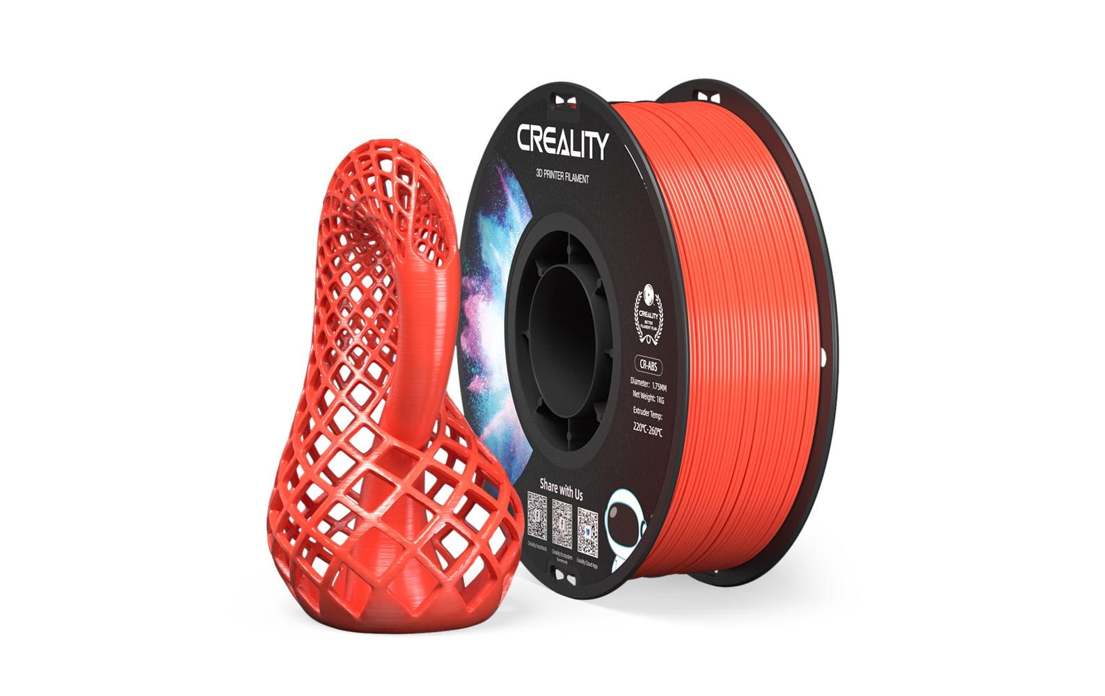 Creality Filament ABS, Rot, 1.75 mm, 1 kg