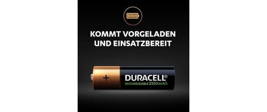 Duracell Akku Rechargeable AA 2500 mAh 2 Stück