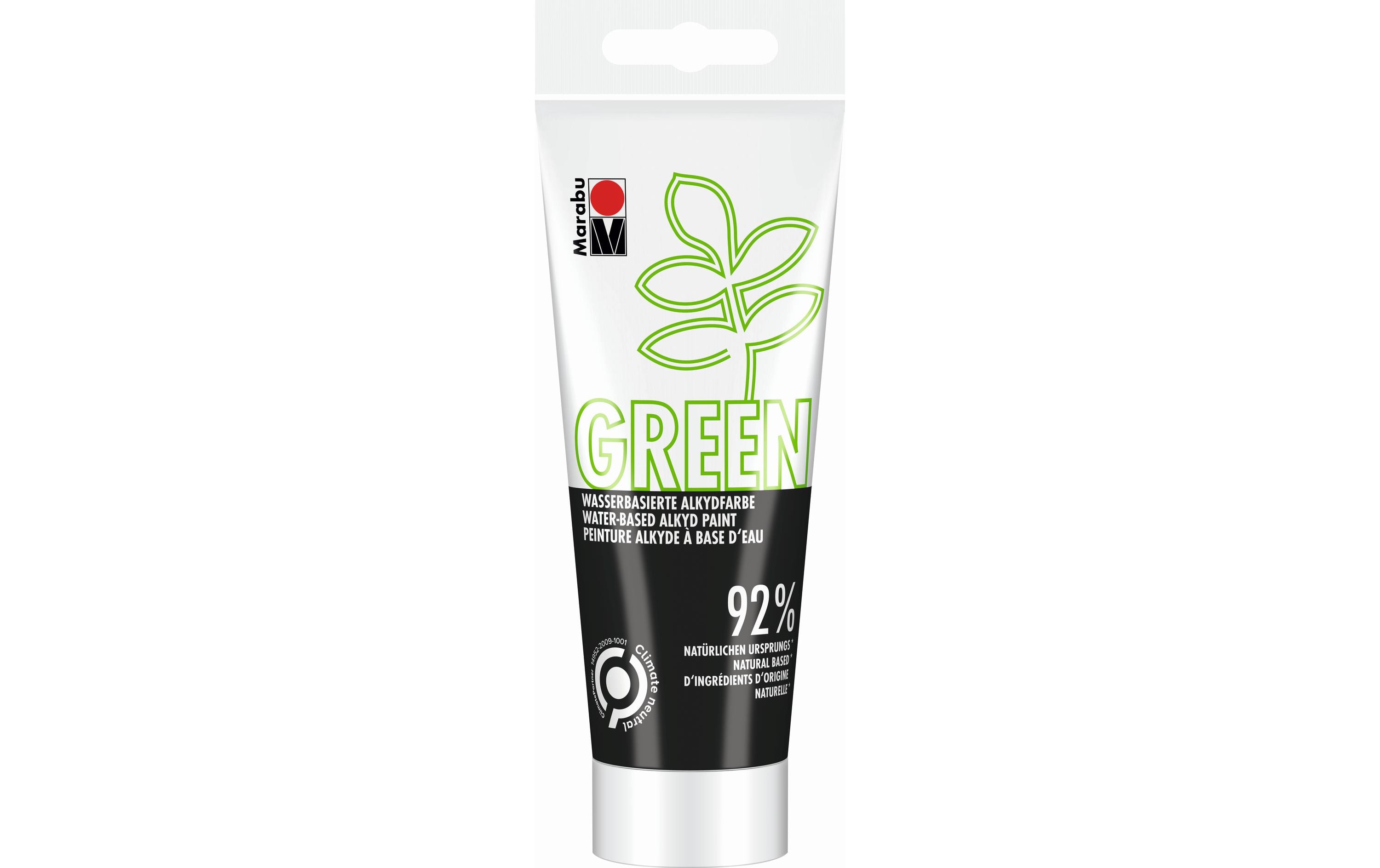 Marabu Bastelfarbe Alkydfarbe Green Schwarz, 100 ml