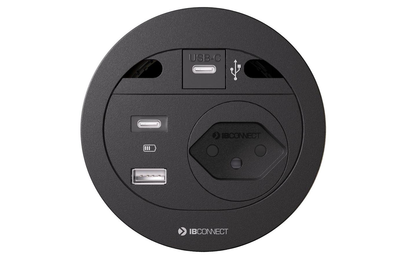 max connect Steckdoseneinheit DIVUS T13, USB-A/C, USB-C Data Schwarz