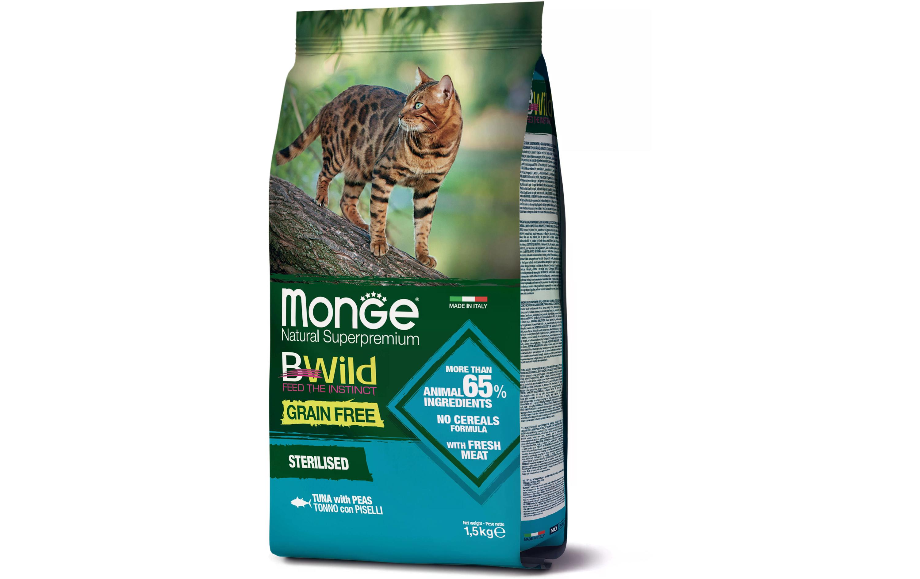 Monge Trockenfutter Katze Bwild GF Sterilisiert Thunfisch 1.5 kg