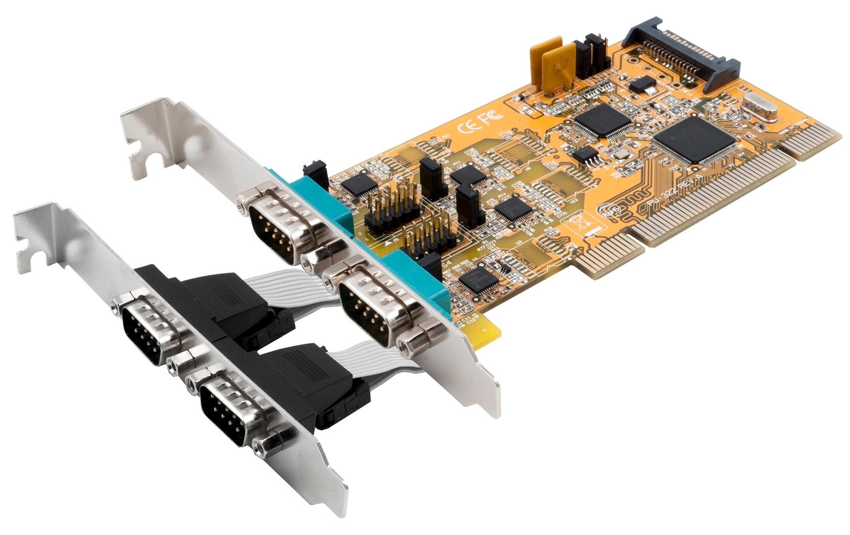 Exsys PCI-Karte 4x RS-232/422/485