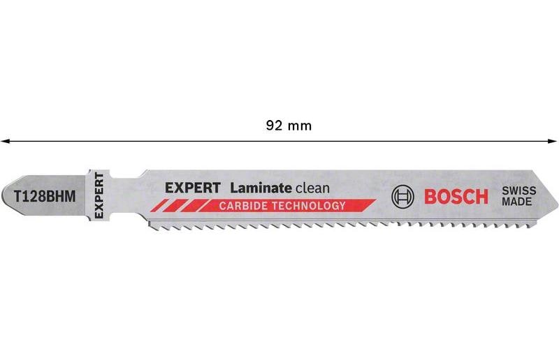 Bosch Professional Stichsägeblatt EXPERT Laminate Clean T128 BHM, 3 Stück