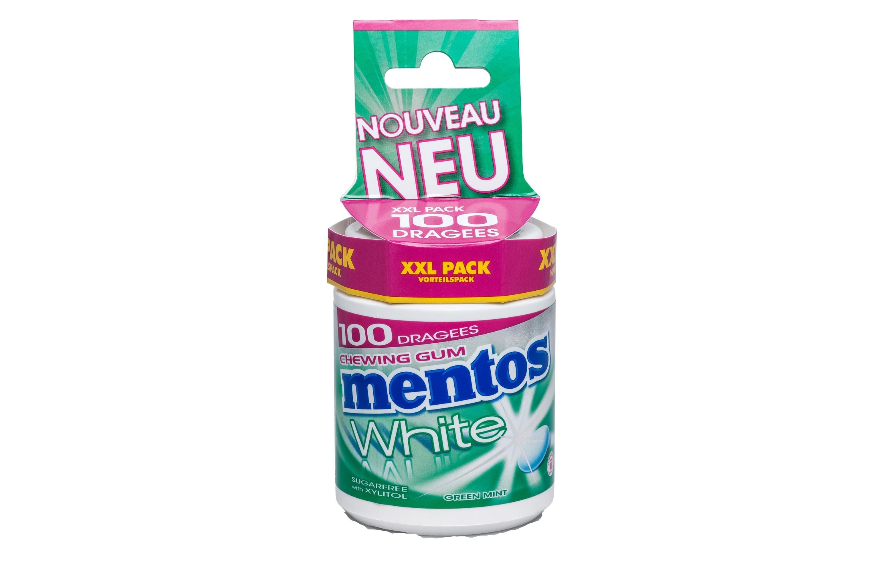 Mentos Kaugummi White Green Mint 150 g