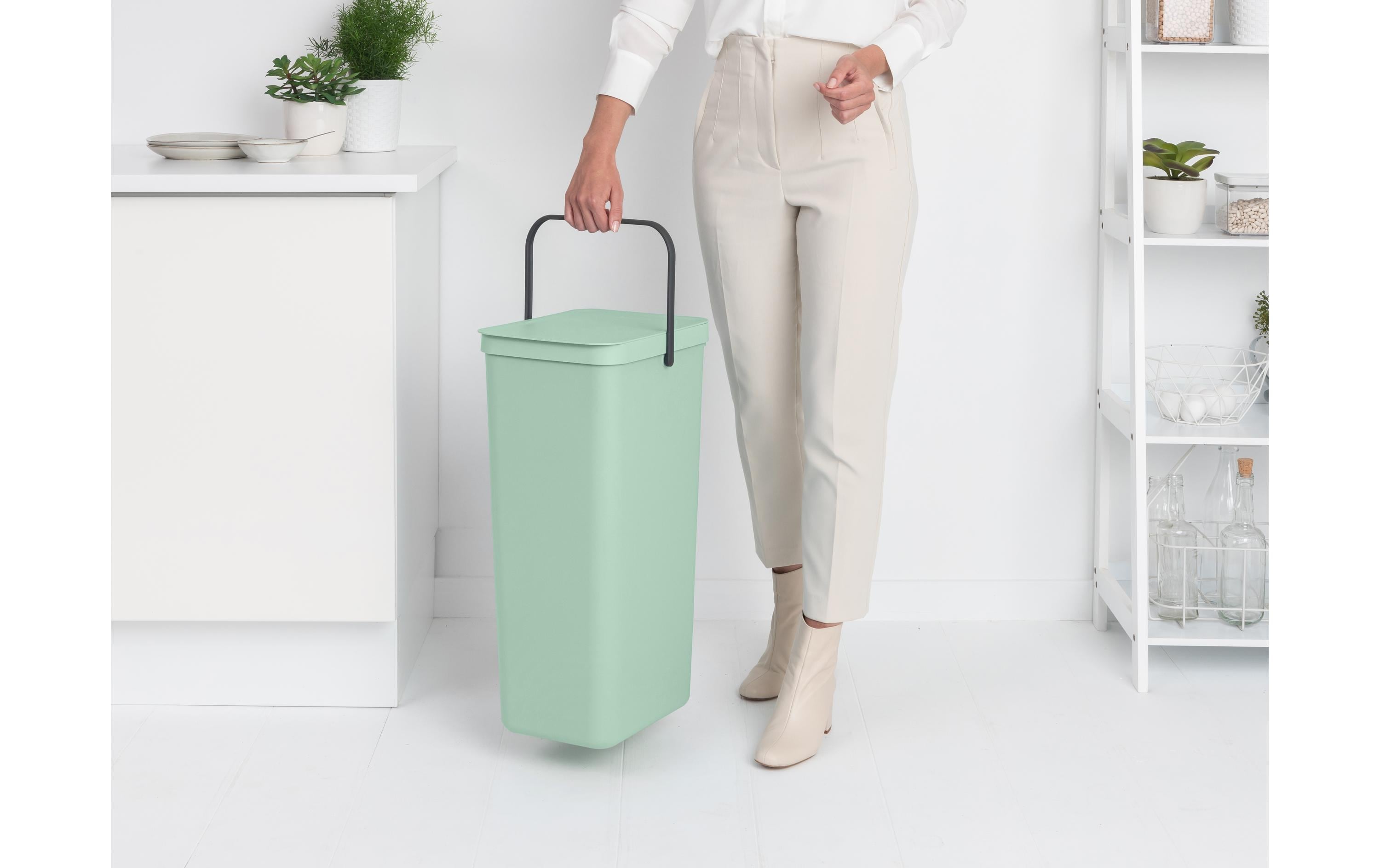 Brabantia Recyclingbehälter Sort & Go 40 l, Hellgrün