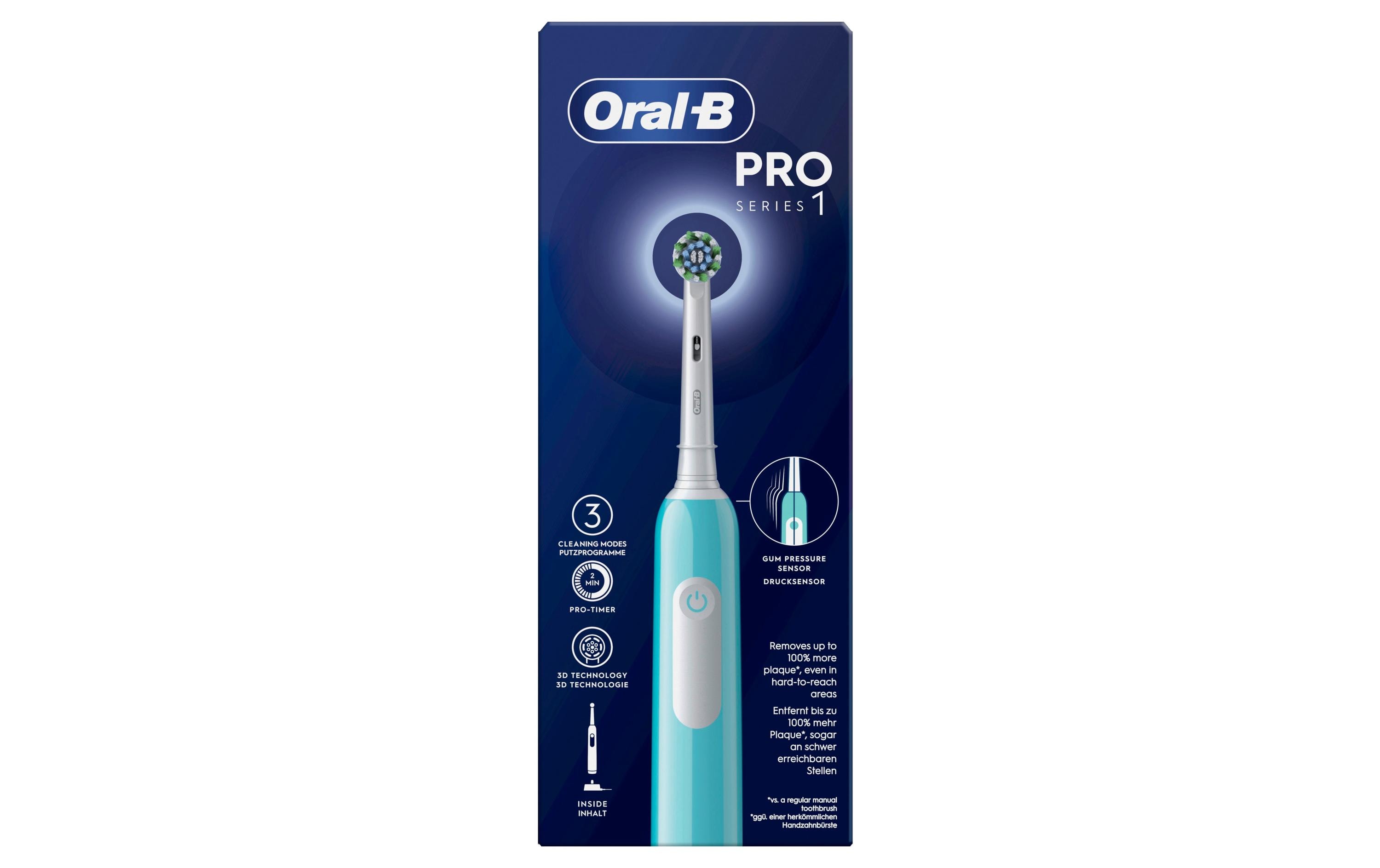 Oral-B Rotationszahnbürste Pro 1 Cross Action Caribbean Blue