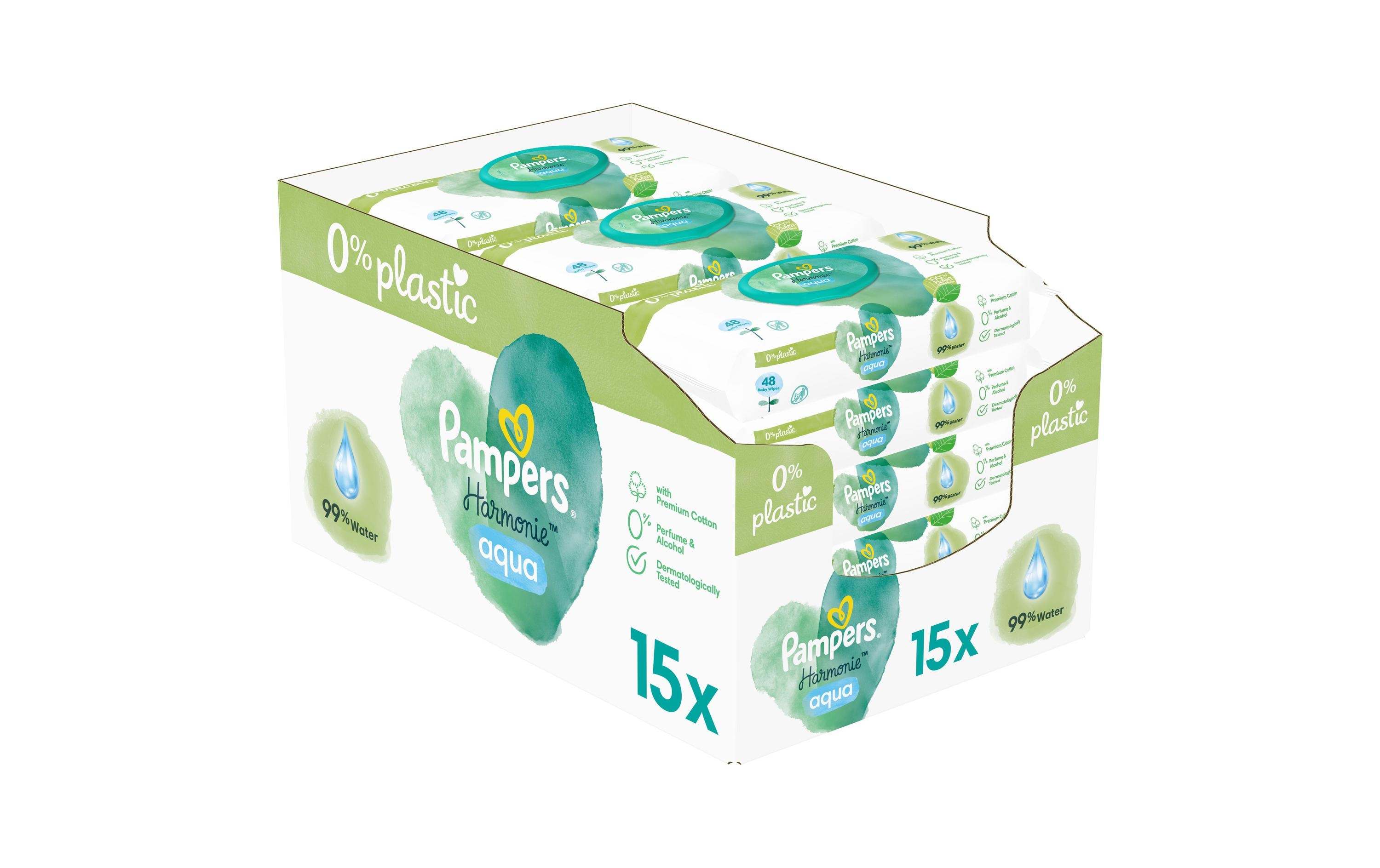 Pampers Feuchttücher Harmonie Aqua Giga Pack 15 x 48 Stk.