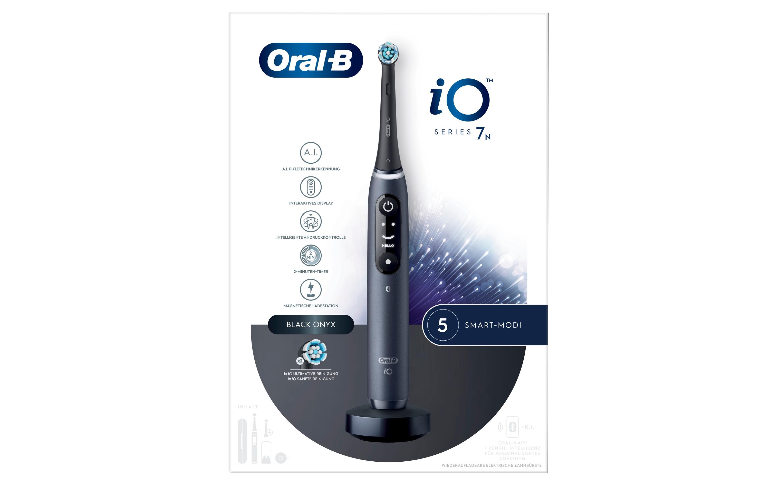 Oral-B Mikrovibrationszahnbürste iO Series 7N Black Onyx