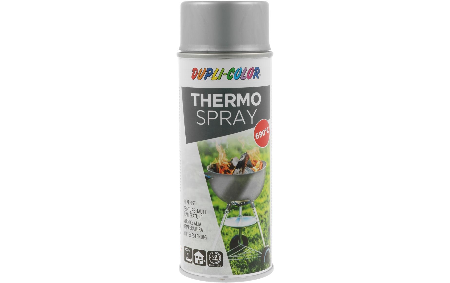 DUPLI-COLOR Hitzebeständige Sprühfarbe Thermo Spray Silber, 400 ml