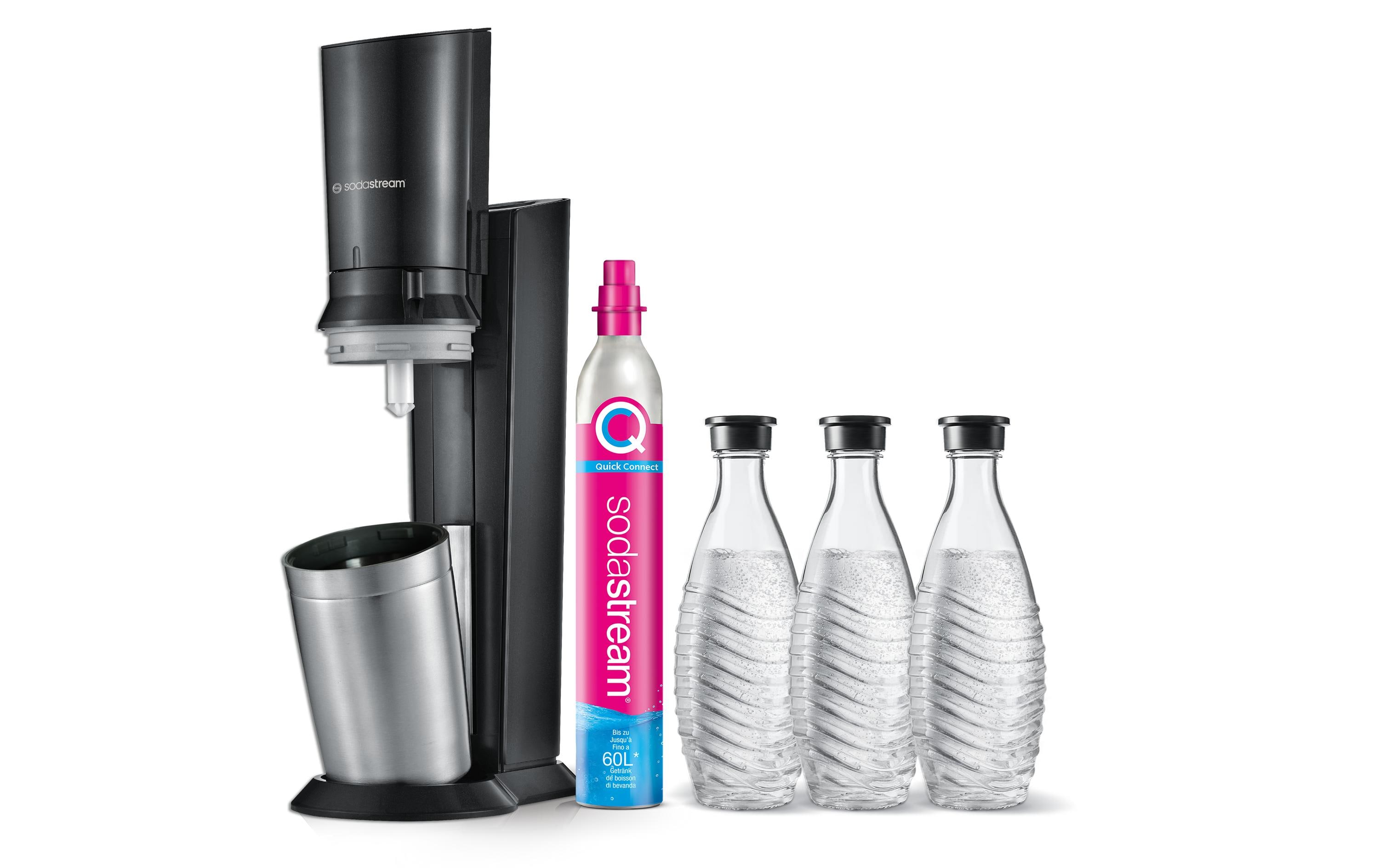 Sodastream Wassersprudler Crystal CQC Megapack Schwarz