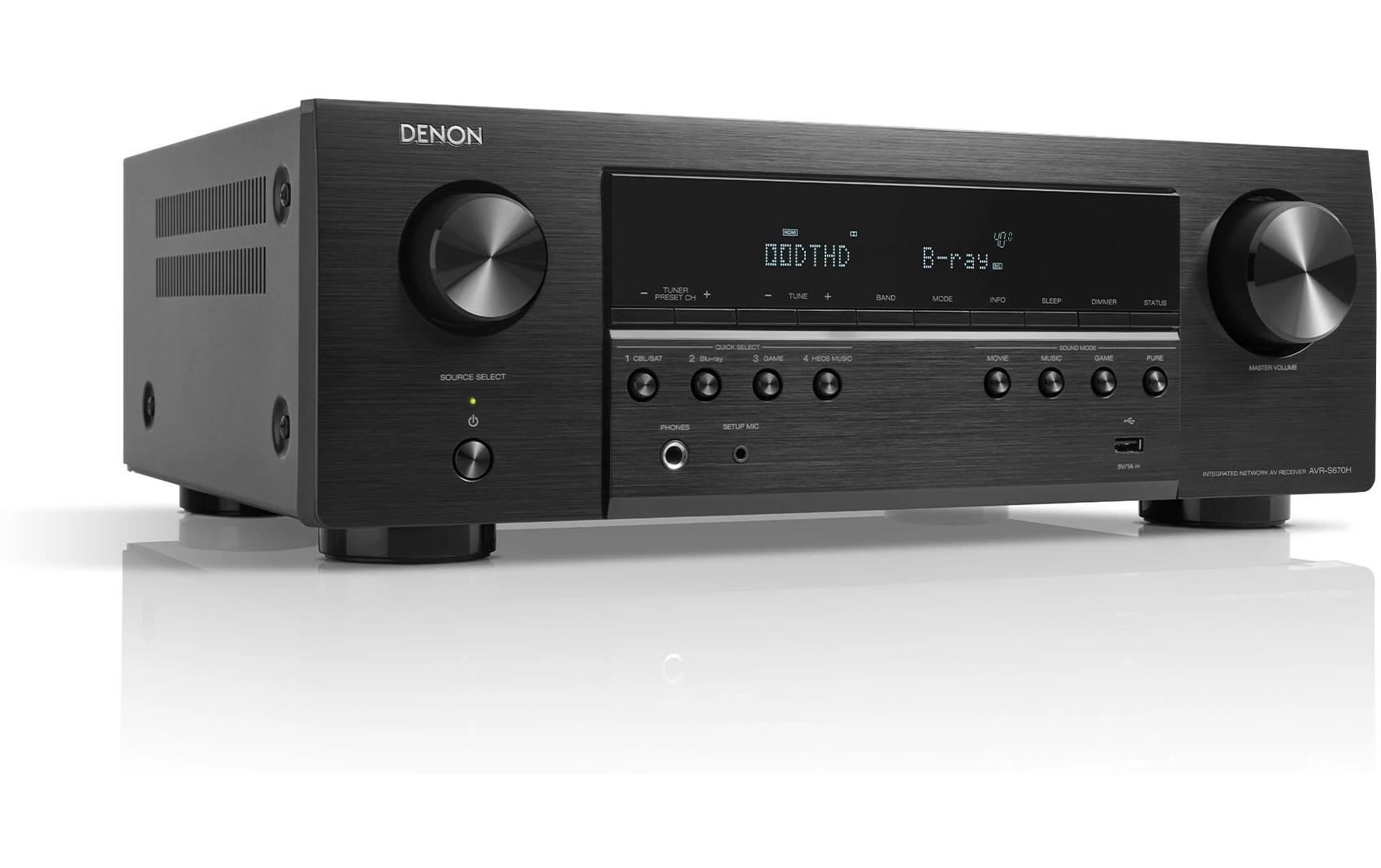 Denon AV-Receiver AVR-S670H Schwarz