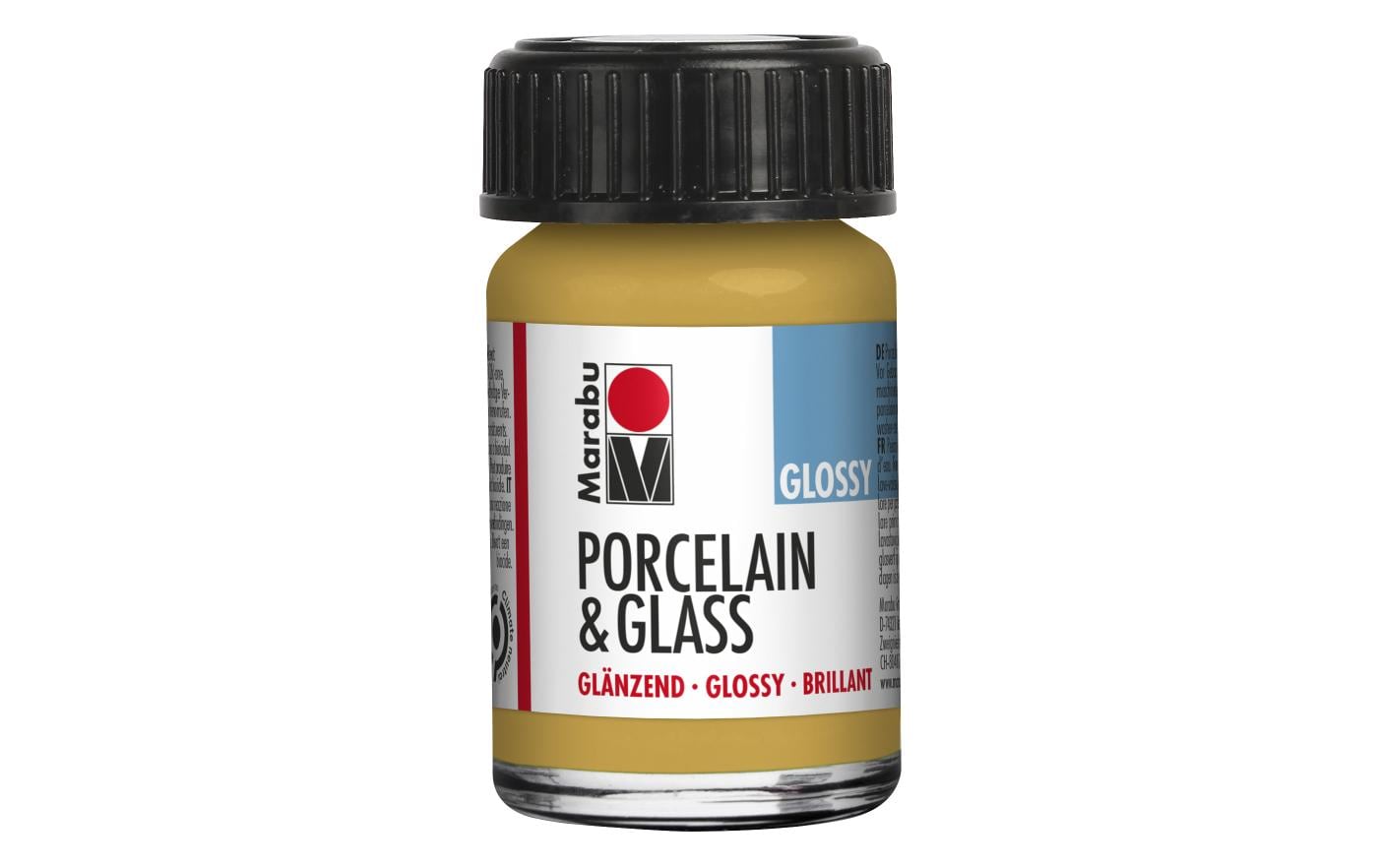 Marabu Glas- und Porzellanfarbe 784 Metallic-Gold, 15 ml