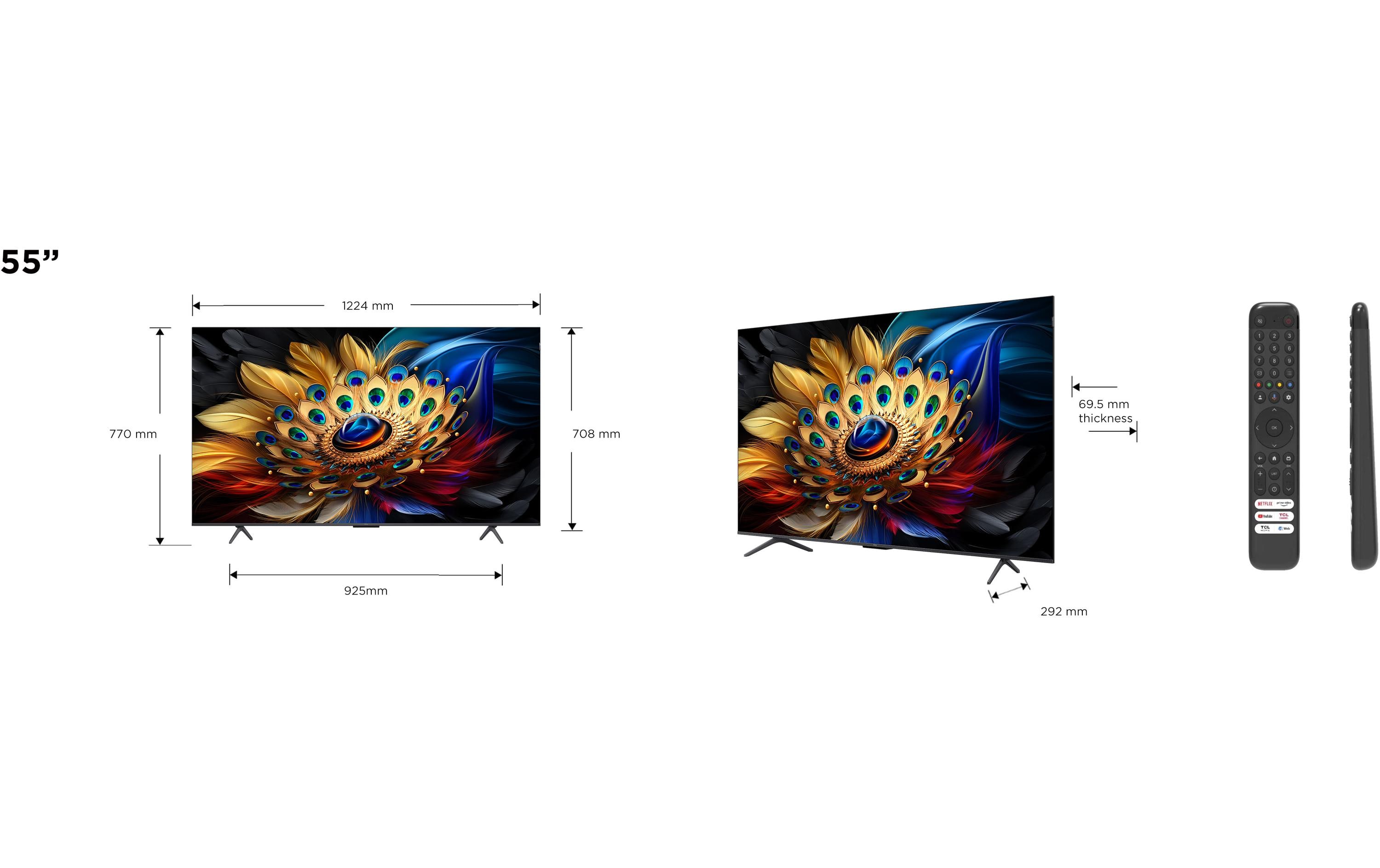 TCL TV 55C655 55, 3840 x 2160 (Ultra HD 4K), QLED