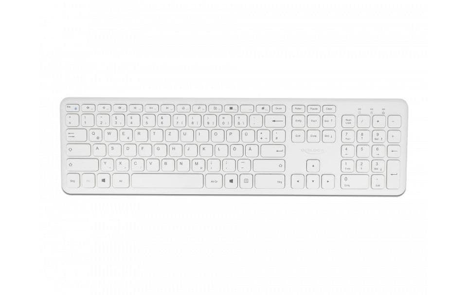 Delock Tastatur-Maus-Set 12703 Wireless Weiss