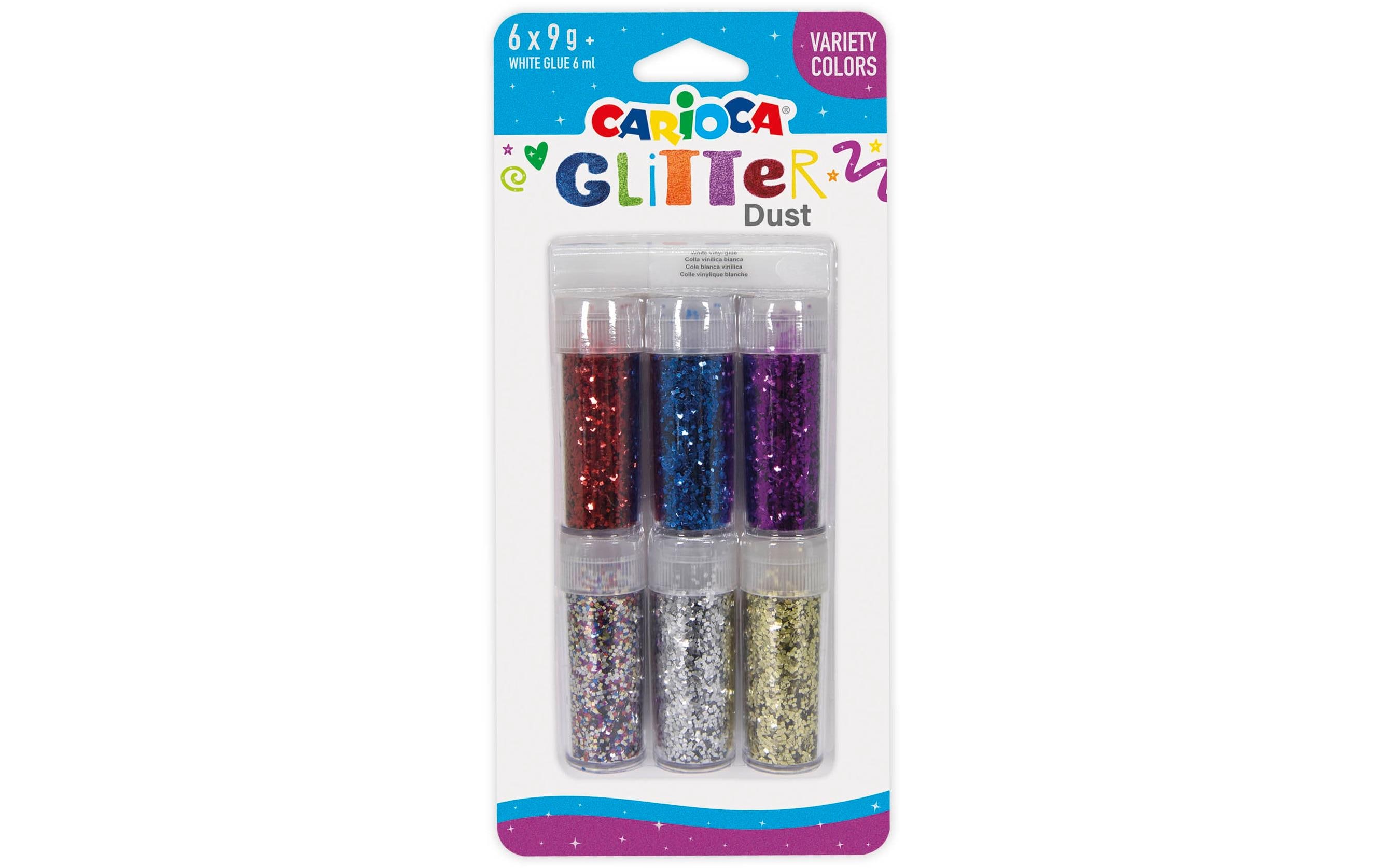 Carioca Glitzerset Variety 6 x 9 g, Mehrfarbig