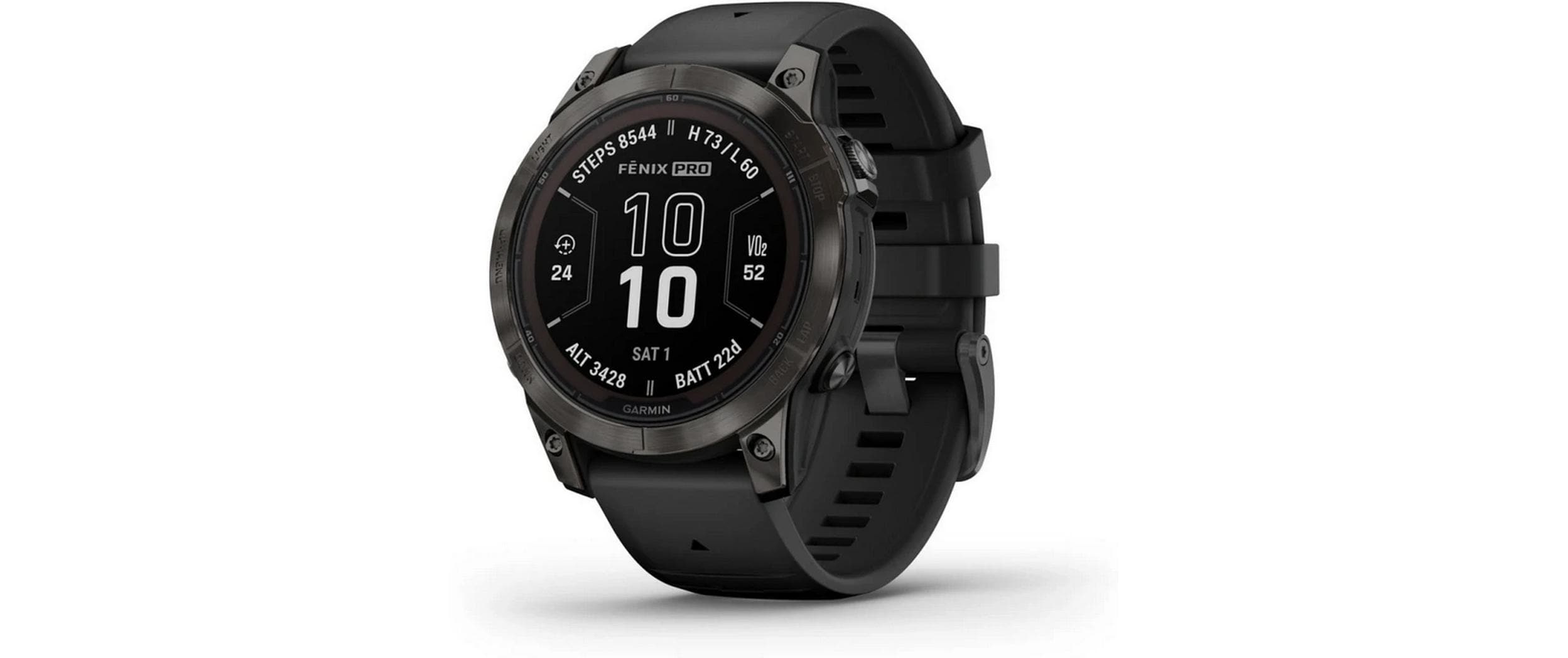 GARMIN Sportuhr Fenix 7 Pro Sapphire Solar Edition Anthrazit