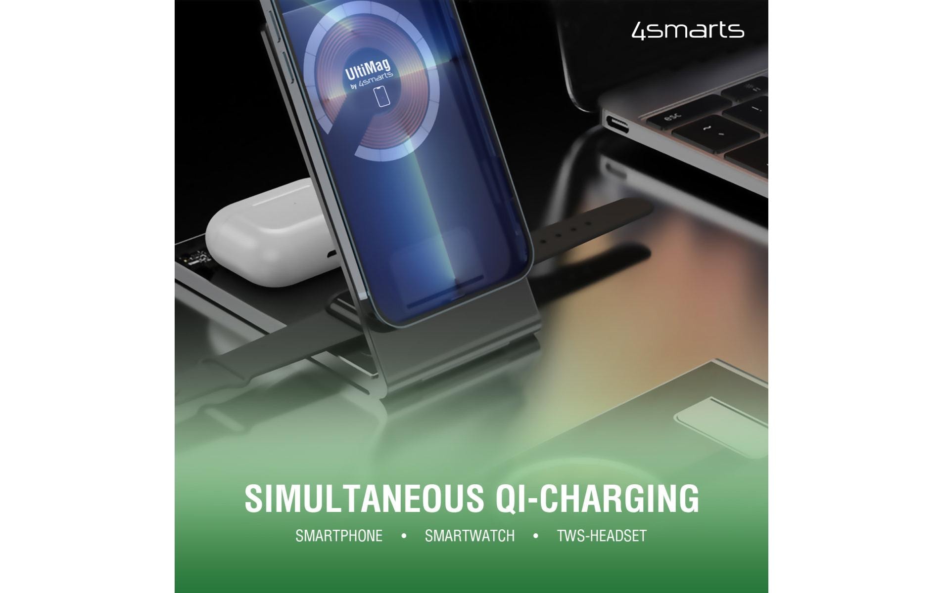 4smarts Wireless Charger UltiMag TrioFold 15W