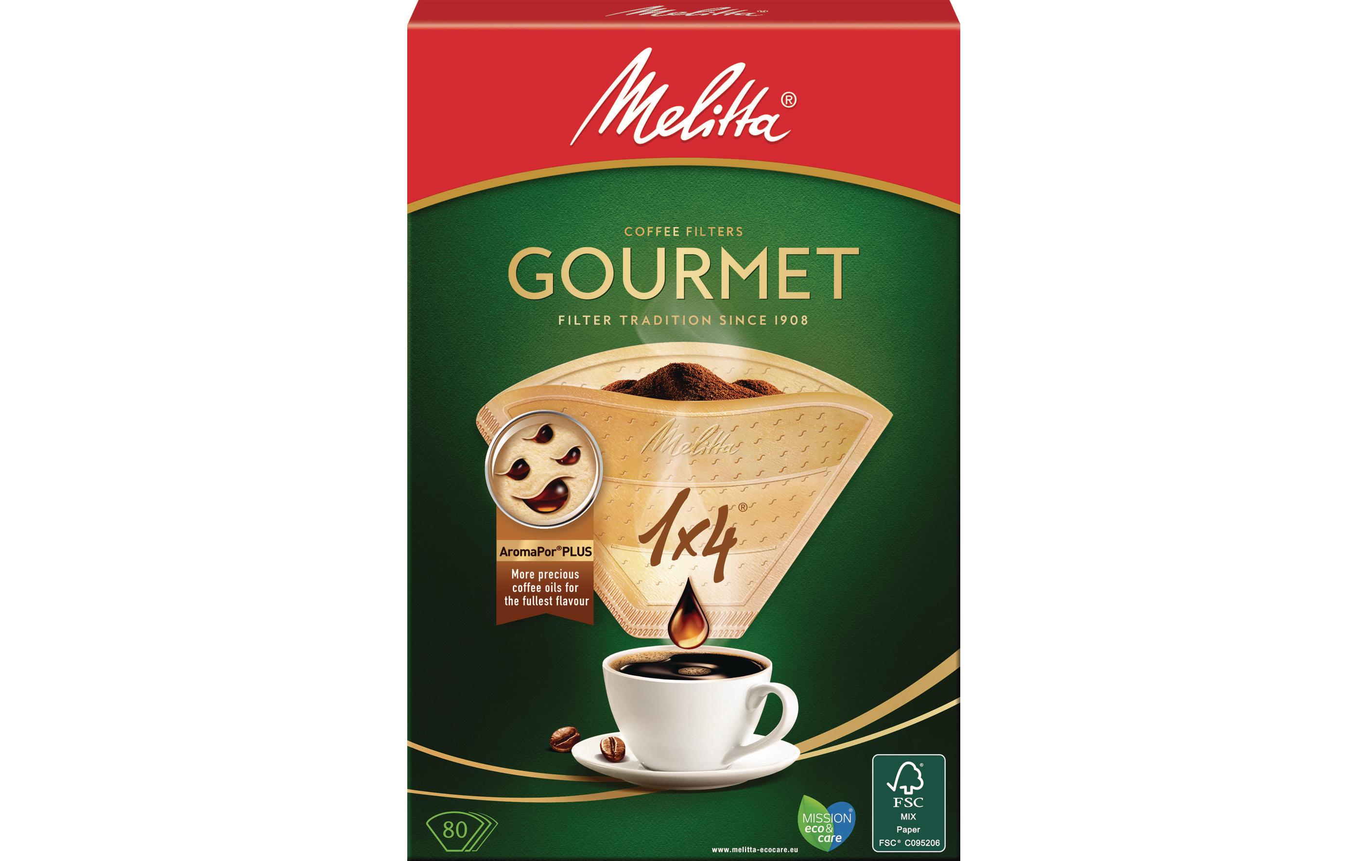 Melitta Filtertüte Gourmet 1x4 80 Stück