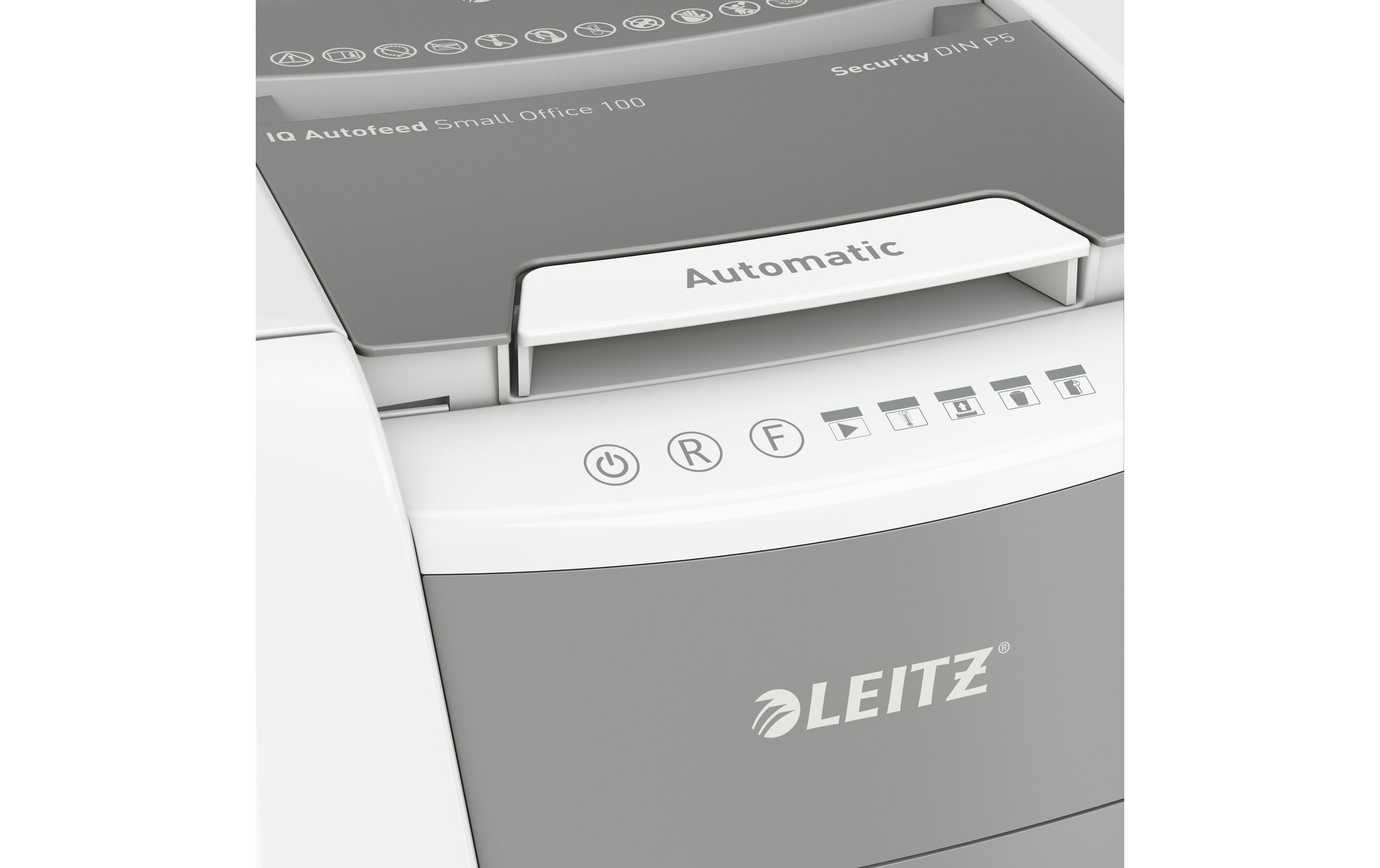 Leitz Bürogeräte Aktenvernichter IQ Autofeed Small Office 100, P-5, 100 Blatt