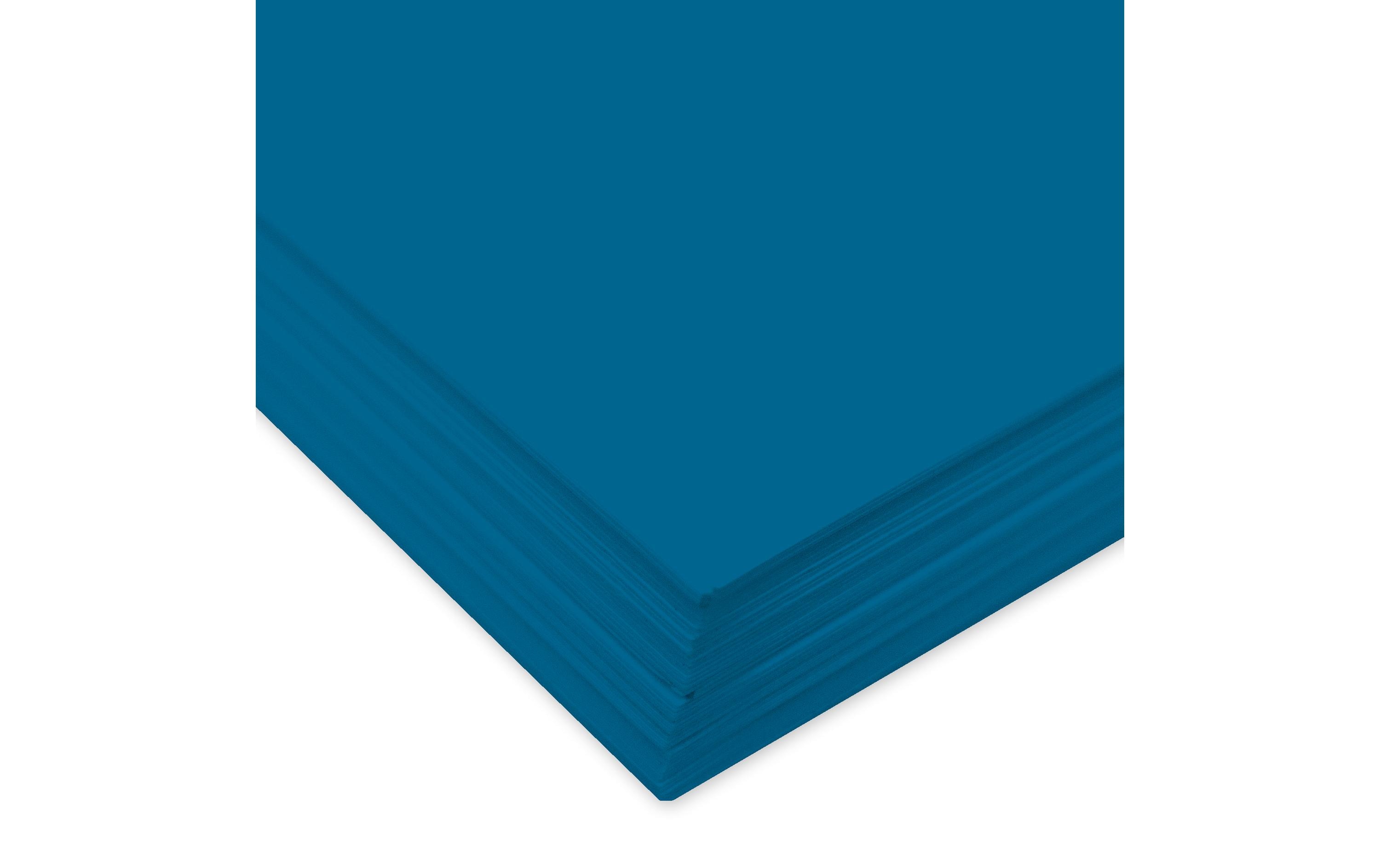 URSUS Tonzeichenpapier 50 x 70 cm, 130 g/m², 10 Blatt, Mittelblau