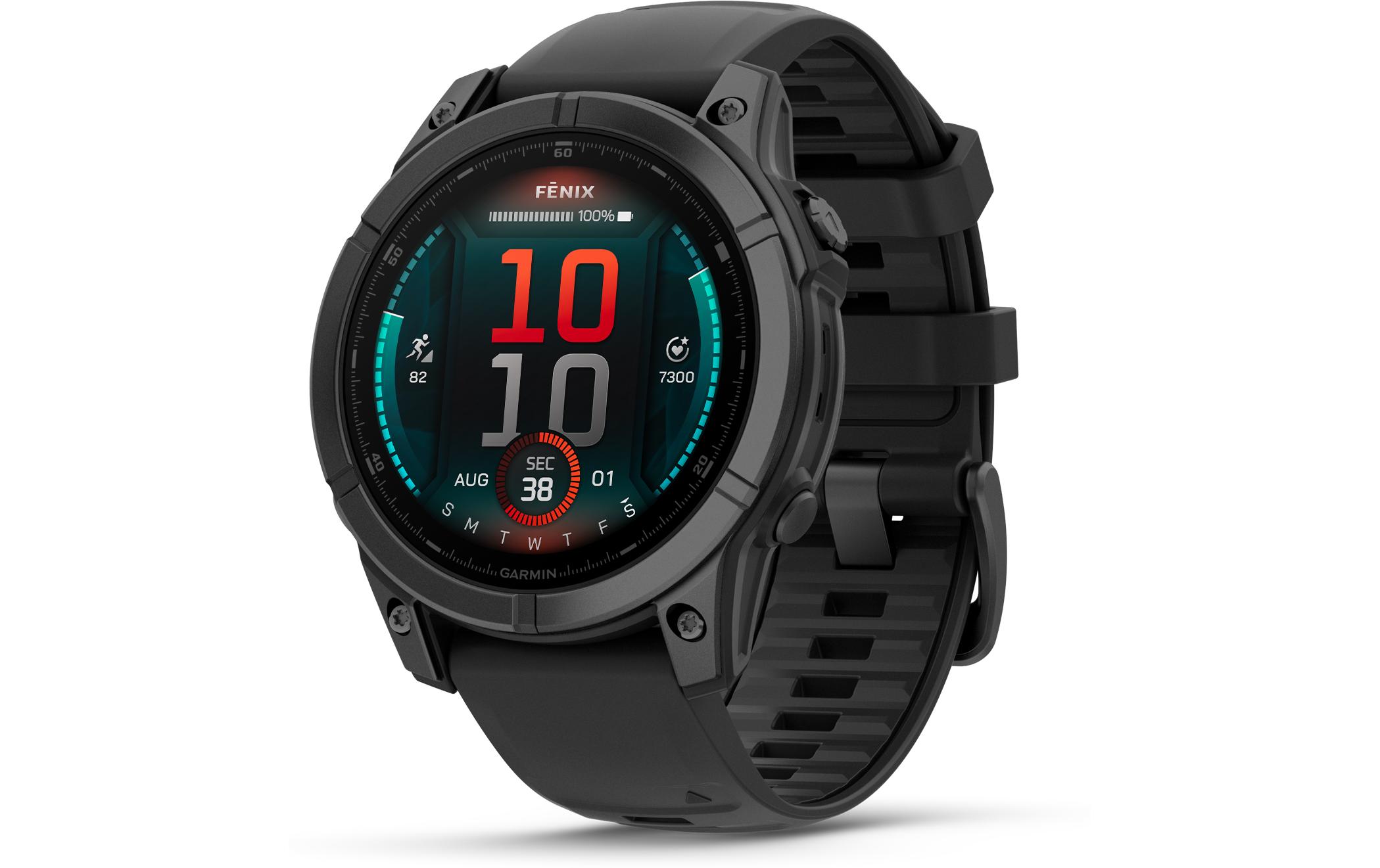 GARMIN Sportuhr Fenix E, 47 mm Schwarz