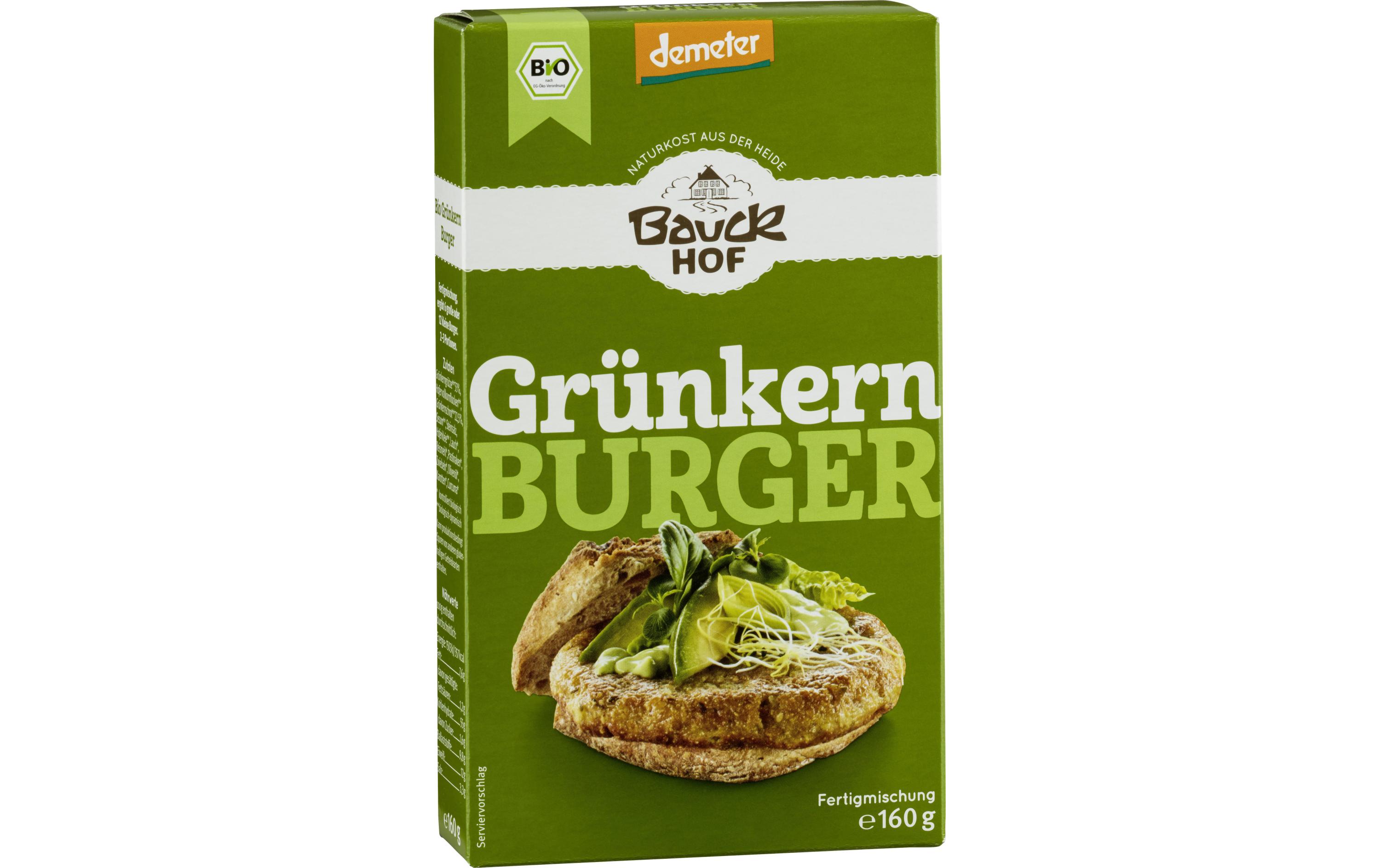 Bauck Mühle Bio Demeter Burger Grünkern 160 g