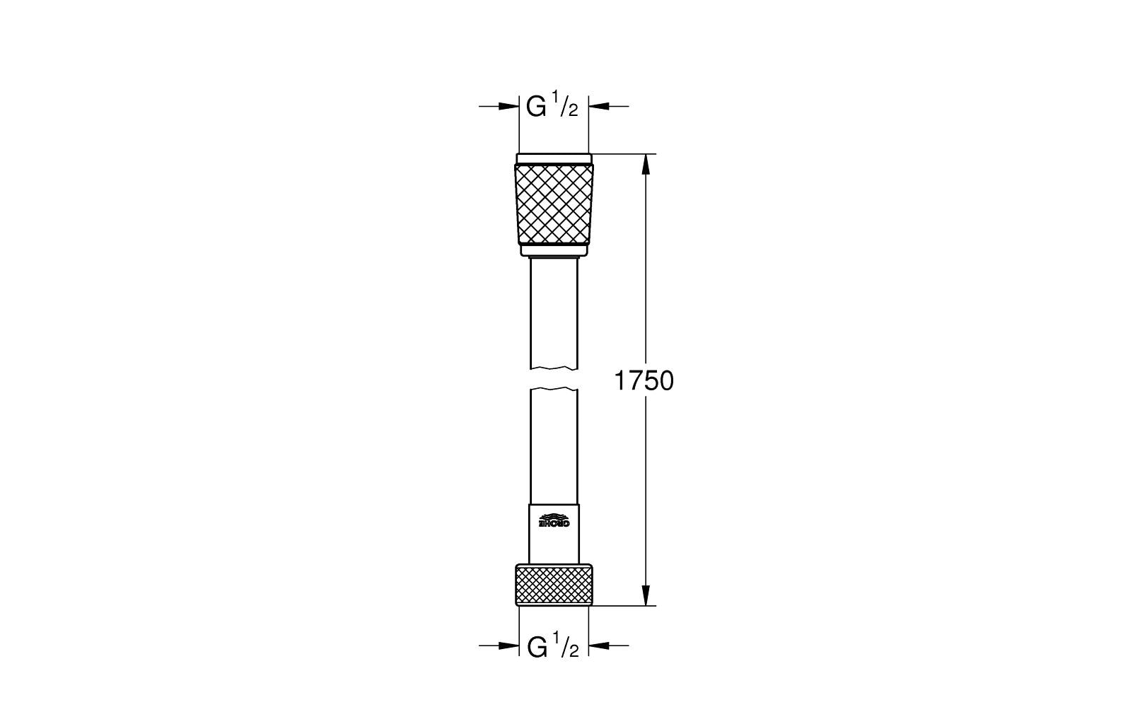 GROHE Brauseschlauch VitalioFlex Trend 1/2, 1.75 m