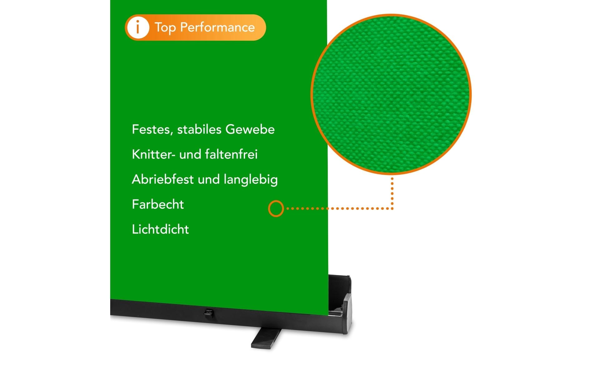 Walimex Pro Hintergrund Roll-up 155 x 200 cm Grün