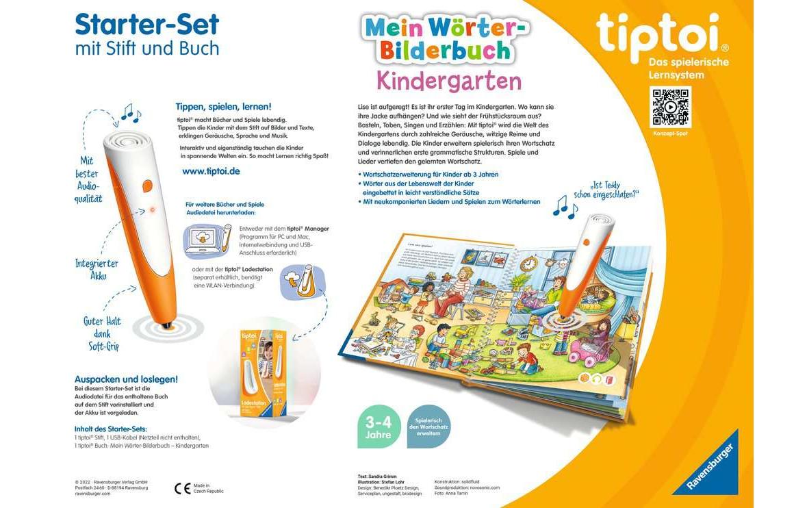 tiptoi Starter-Set Stift und Wörter-Bilderbuch Kindergarten -DE-