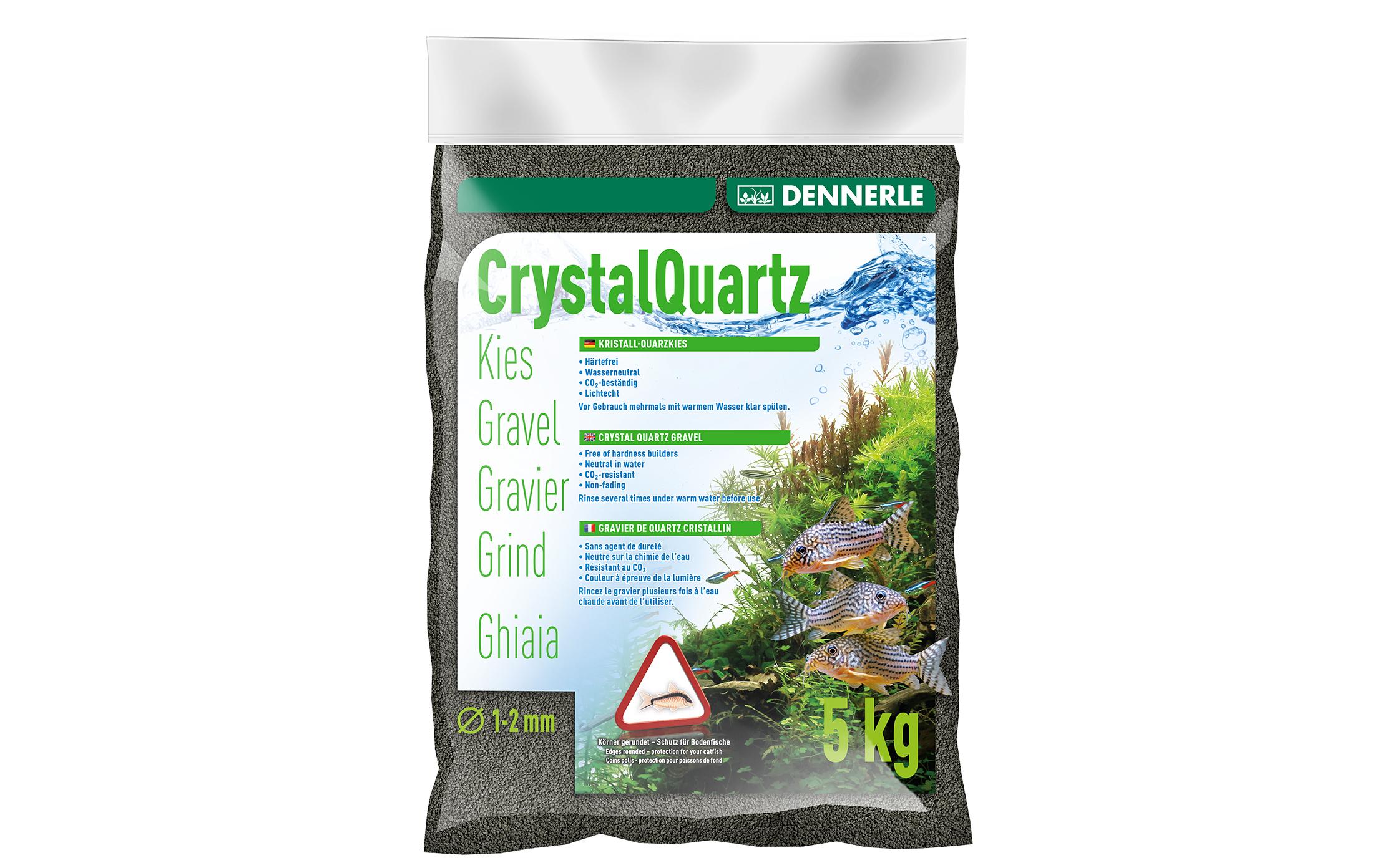 Dennerle Bodengrund Kristall-Quarzkies Diamantschwarz, 5 kg