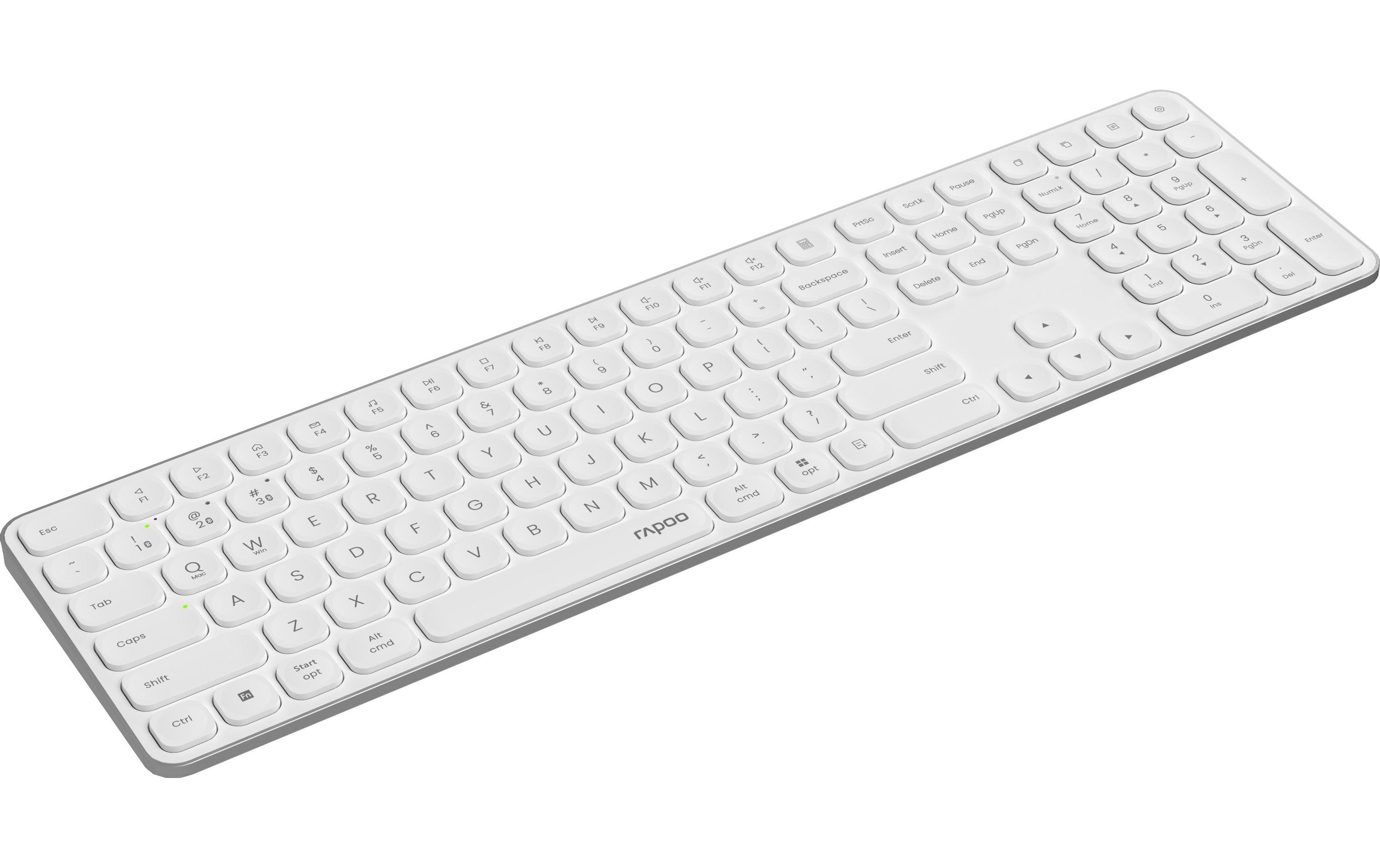 Rapoo Funk-Tastatur E9810 Weiss