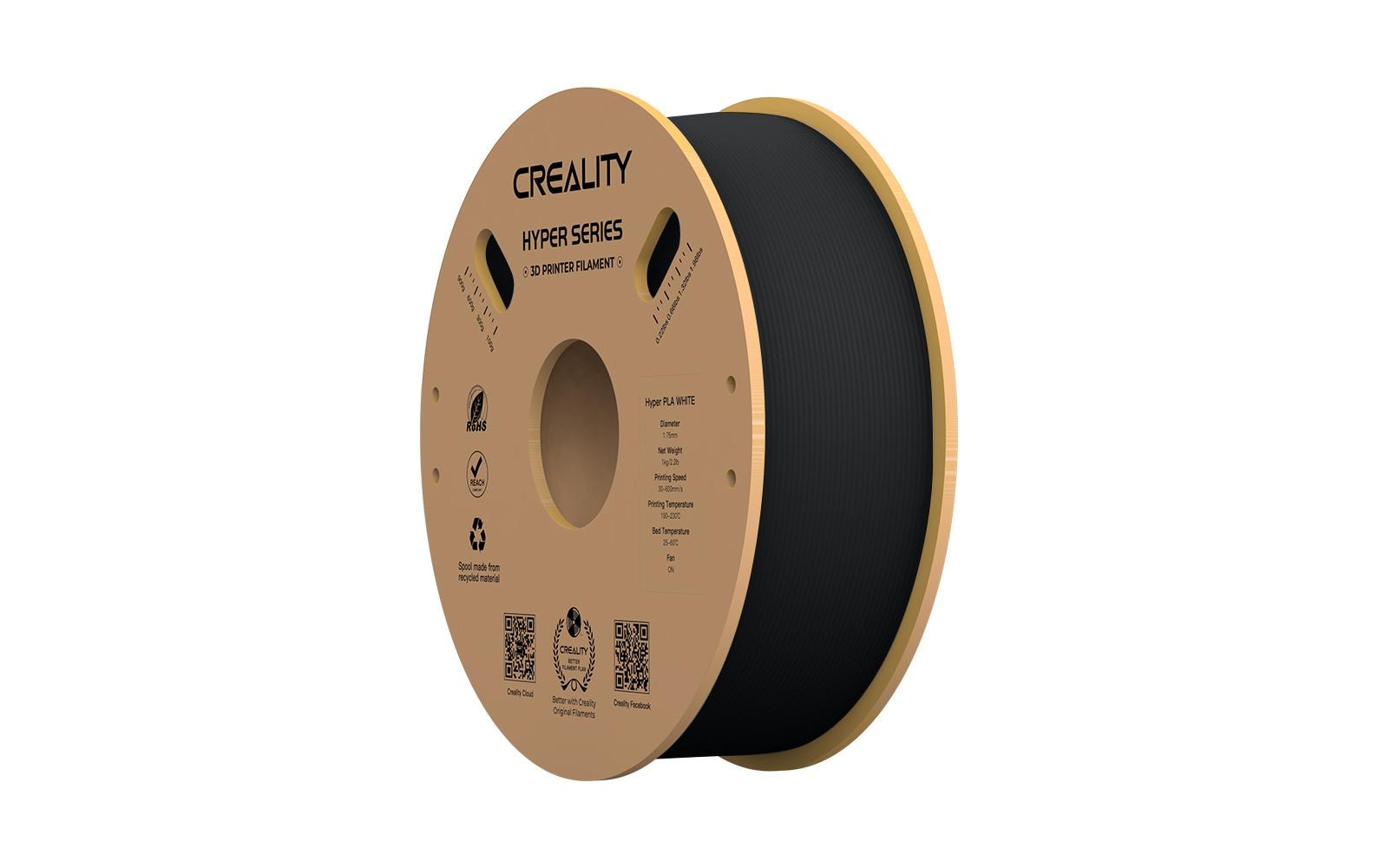 Creality Filament PLA Hyper, Schwarz, 1.75 mm, 1 kg