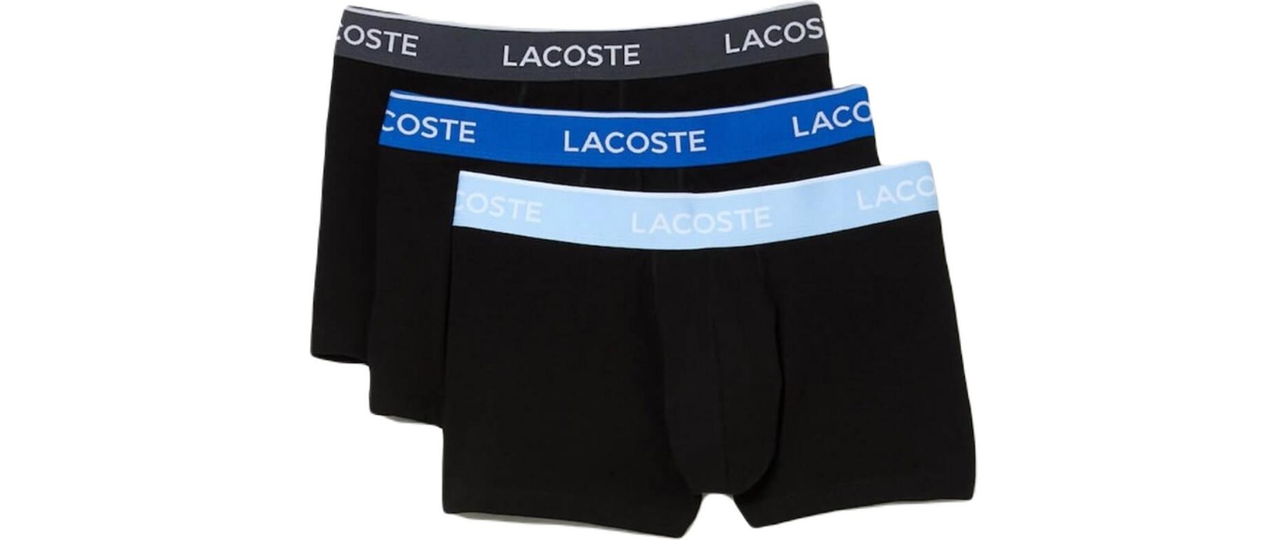 Lacoste Boxershort 3er Pack Dunkelblau/Schwarz, M